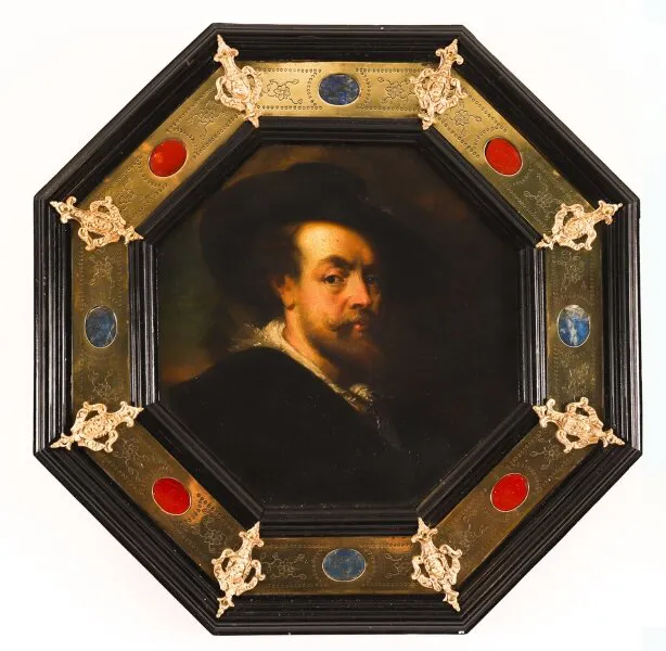 Antique Self Portrait Rubens by F. Flor for Flor & Findel 19th C