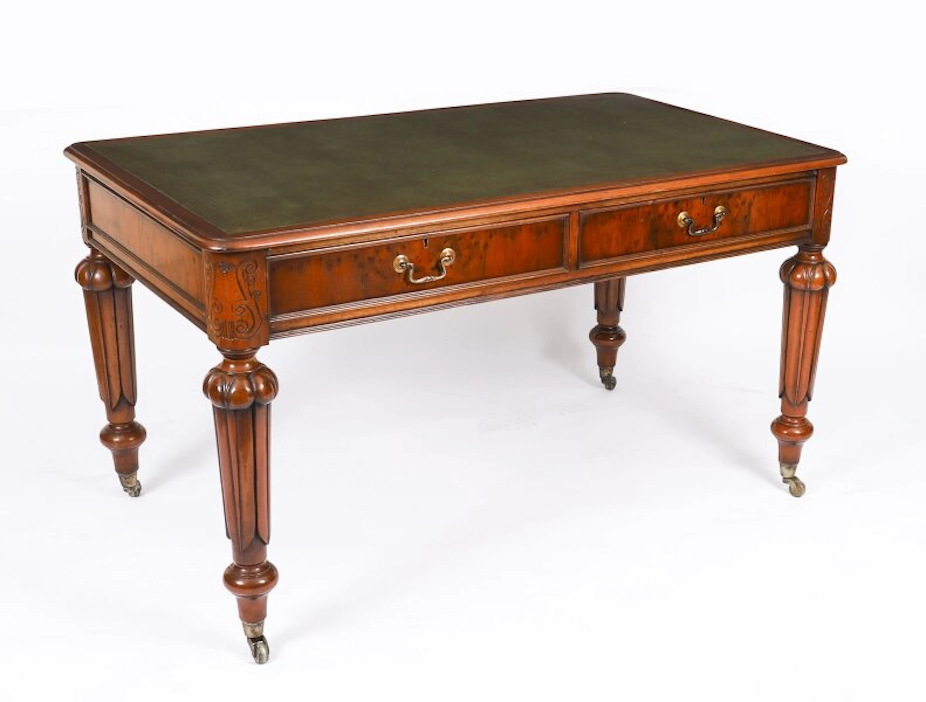 Antique Victorian Partners Writing Library Table Desk 19th C
