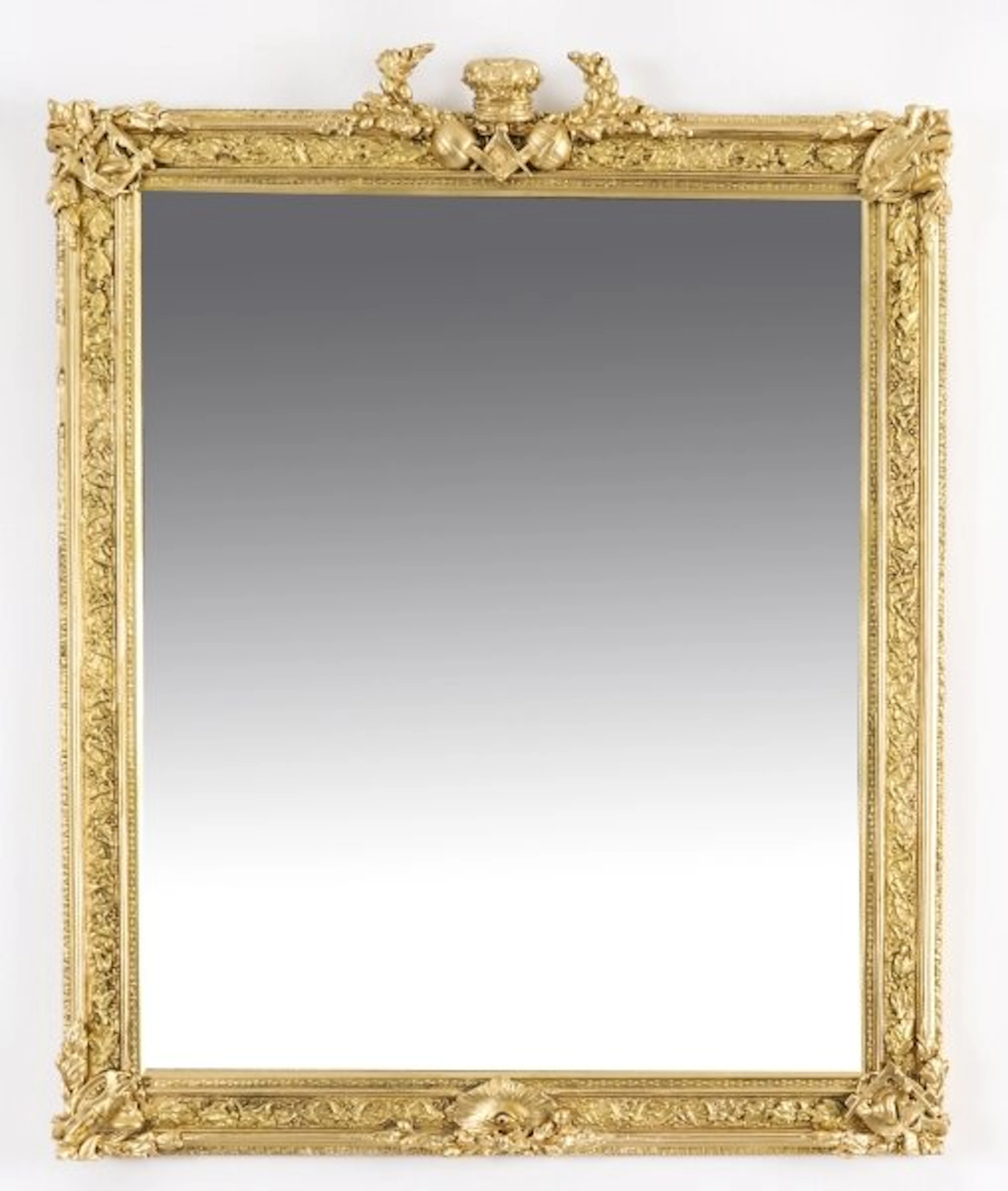 Antique Freemasons Masonic Giltwood Mirror 19th Century 73x59cm