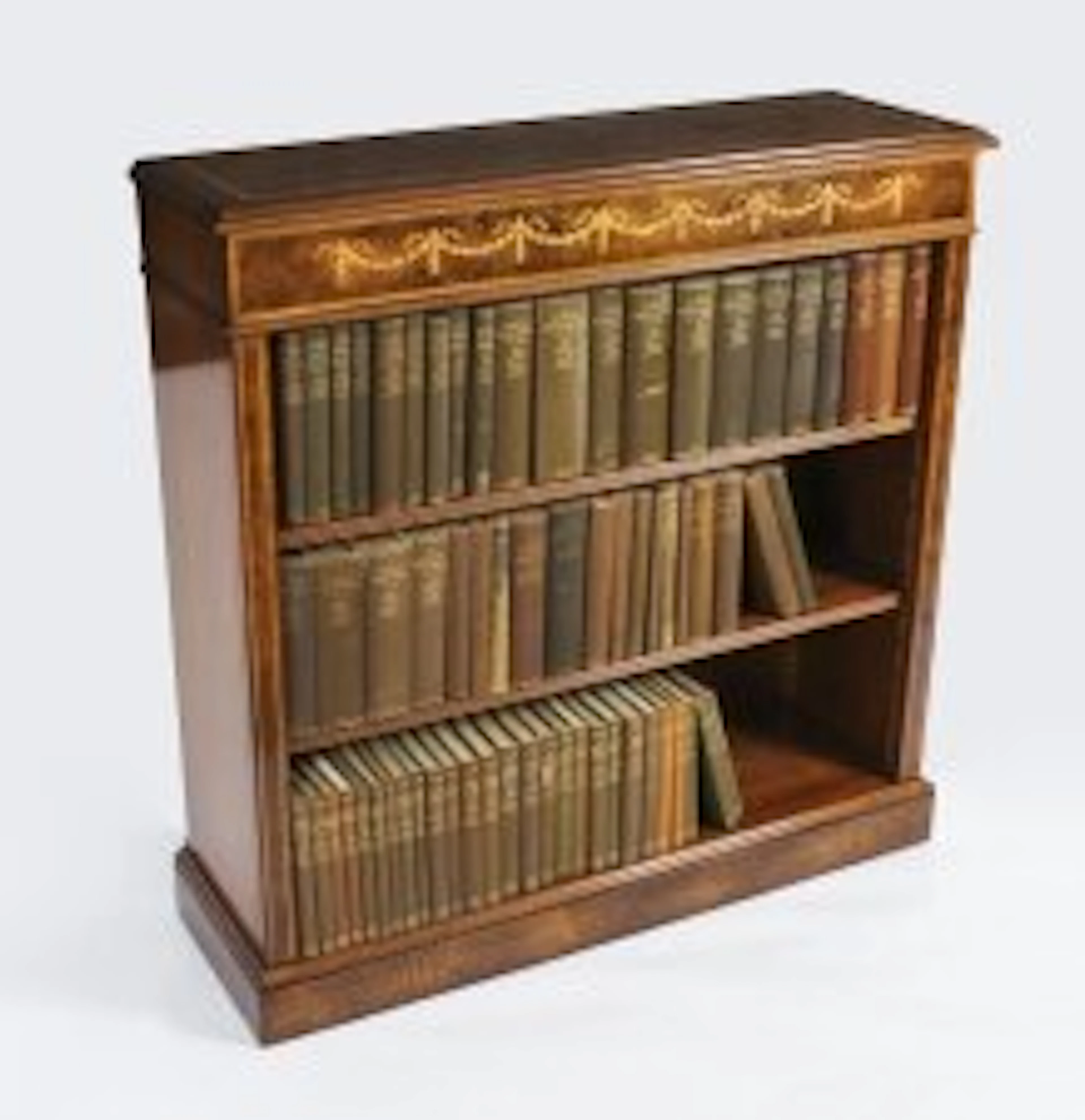 Antique Clydesdale Stud book collection and walnut open bookcase 20th C