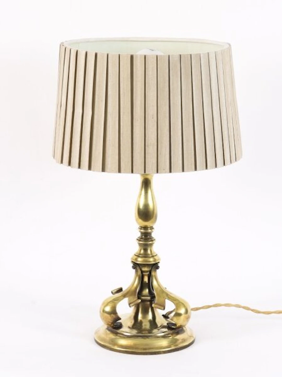 Antique French Art Nouveau Ormolu Table Lamp Late 19th C