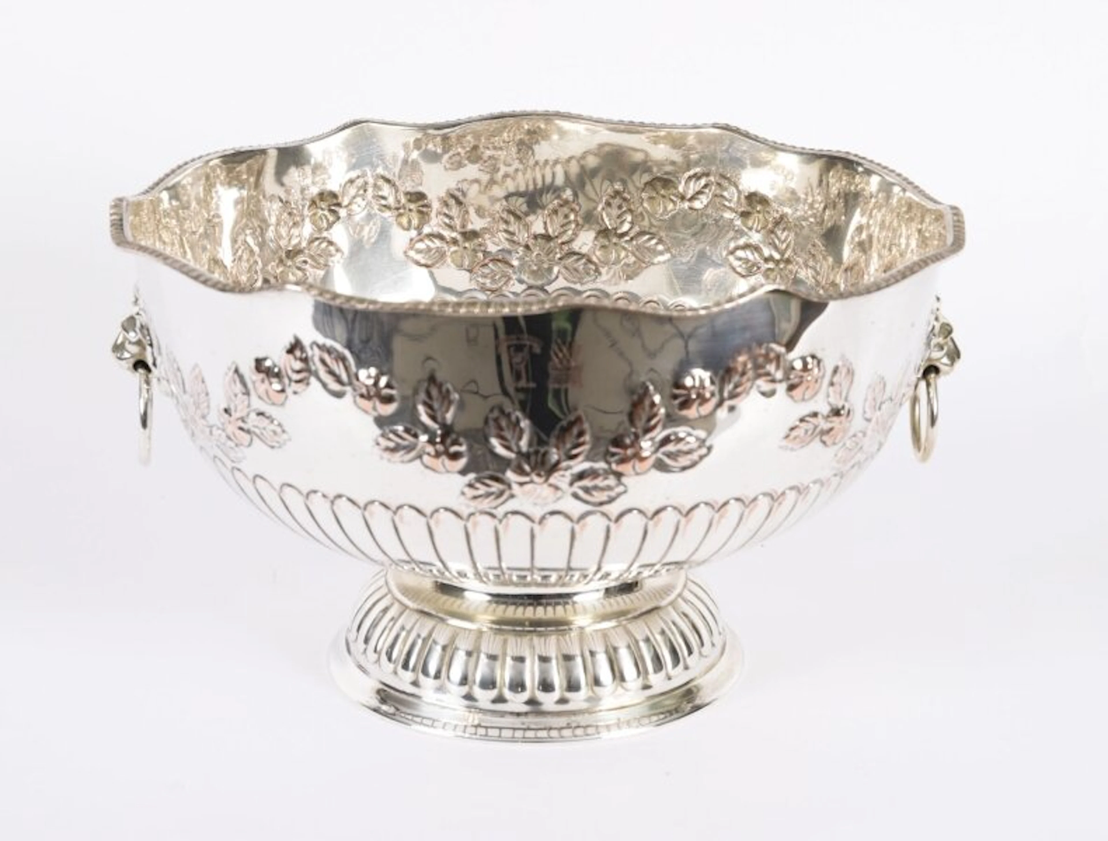 Antique Scottish Napier Clan Silver Plate on Copper wine Cooler 19th C
