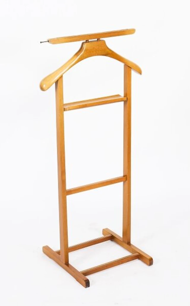 Vintage Edwardian Revival Walnut Valet Clothes Stand Late 20th C