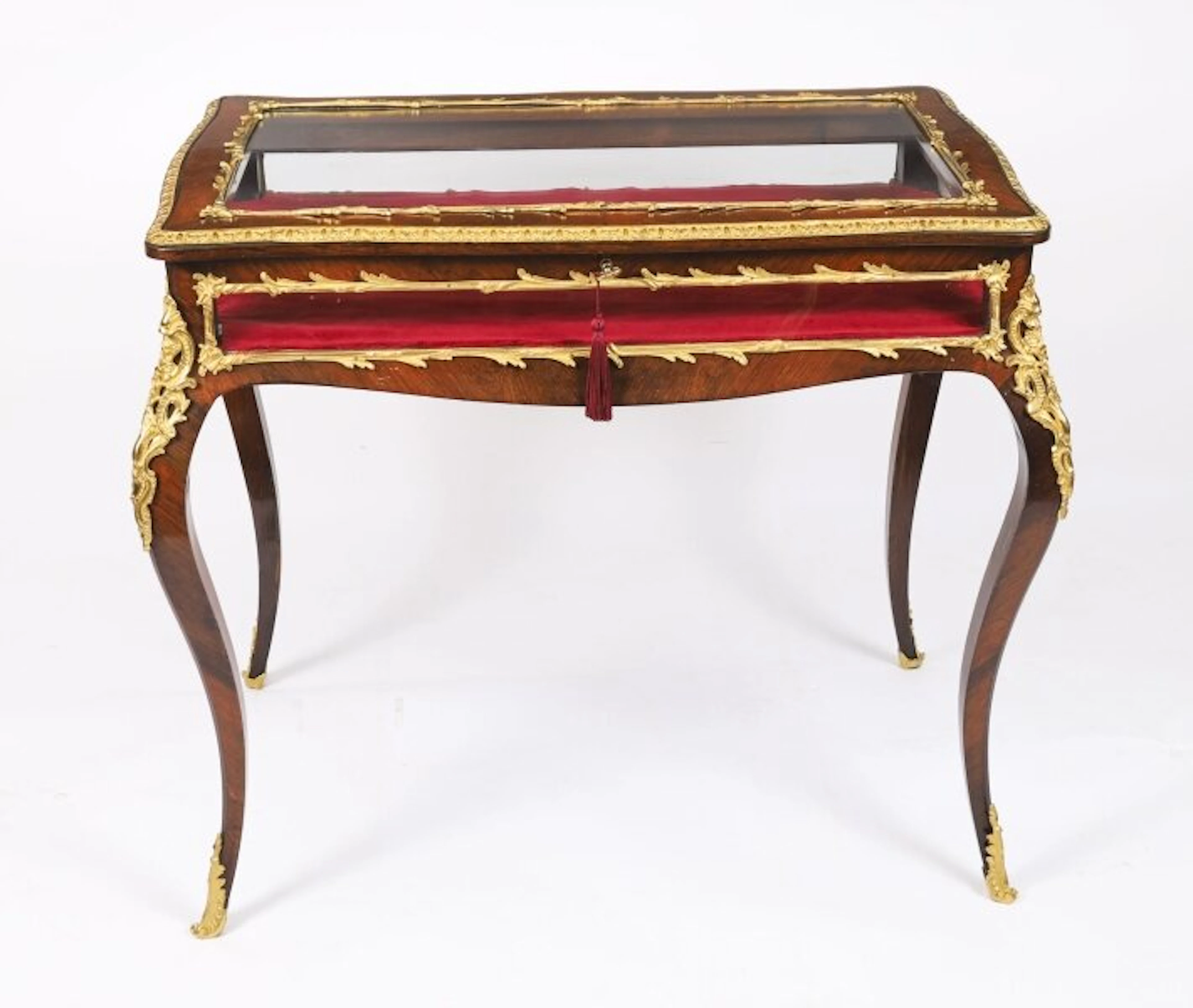 Antique French Ormolu Mounted Bijouterie Display Table 19th Century