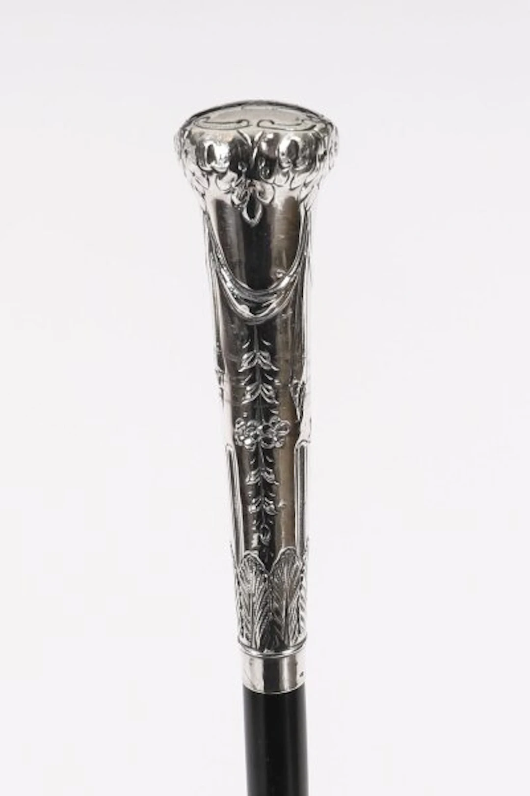 Antique Continental Neo-classical Silver Walking Stick 92cm / 36.5 inches
