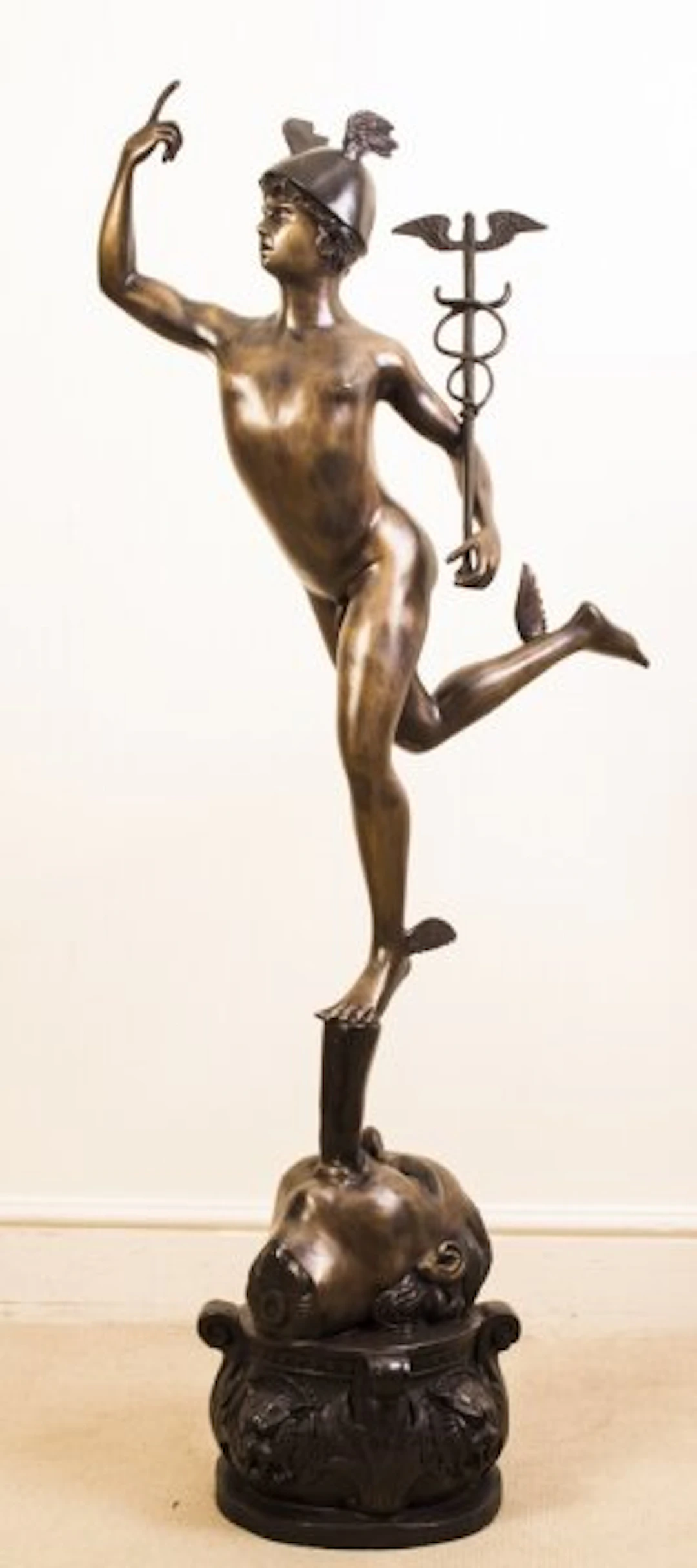 Vintage Bronze of Mercury/Hermes after Giambologna 20th C