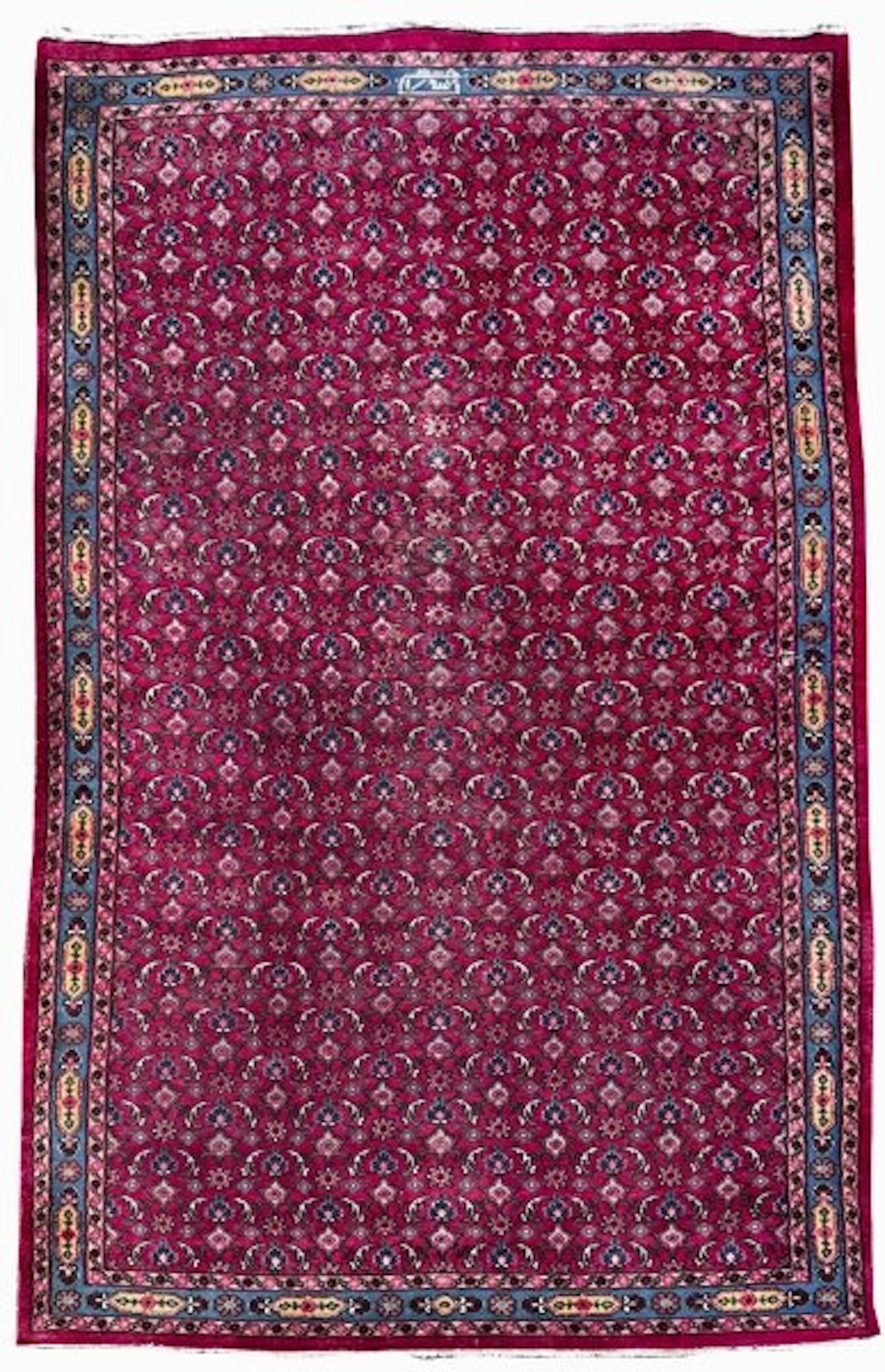 Vintage Heriz 100% Wool Persian Rug Carpet 20th C 279x146cm 110x57.5 inches