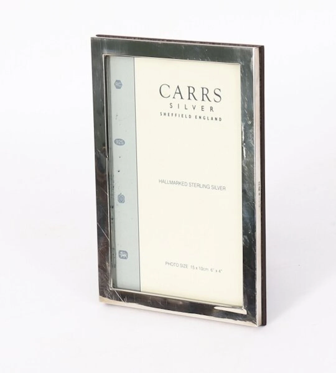 Vintage Sterling Silver Rectangular Portrait Photo Frame Carrs Date