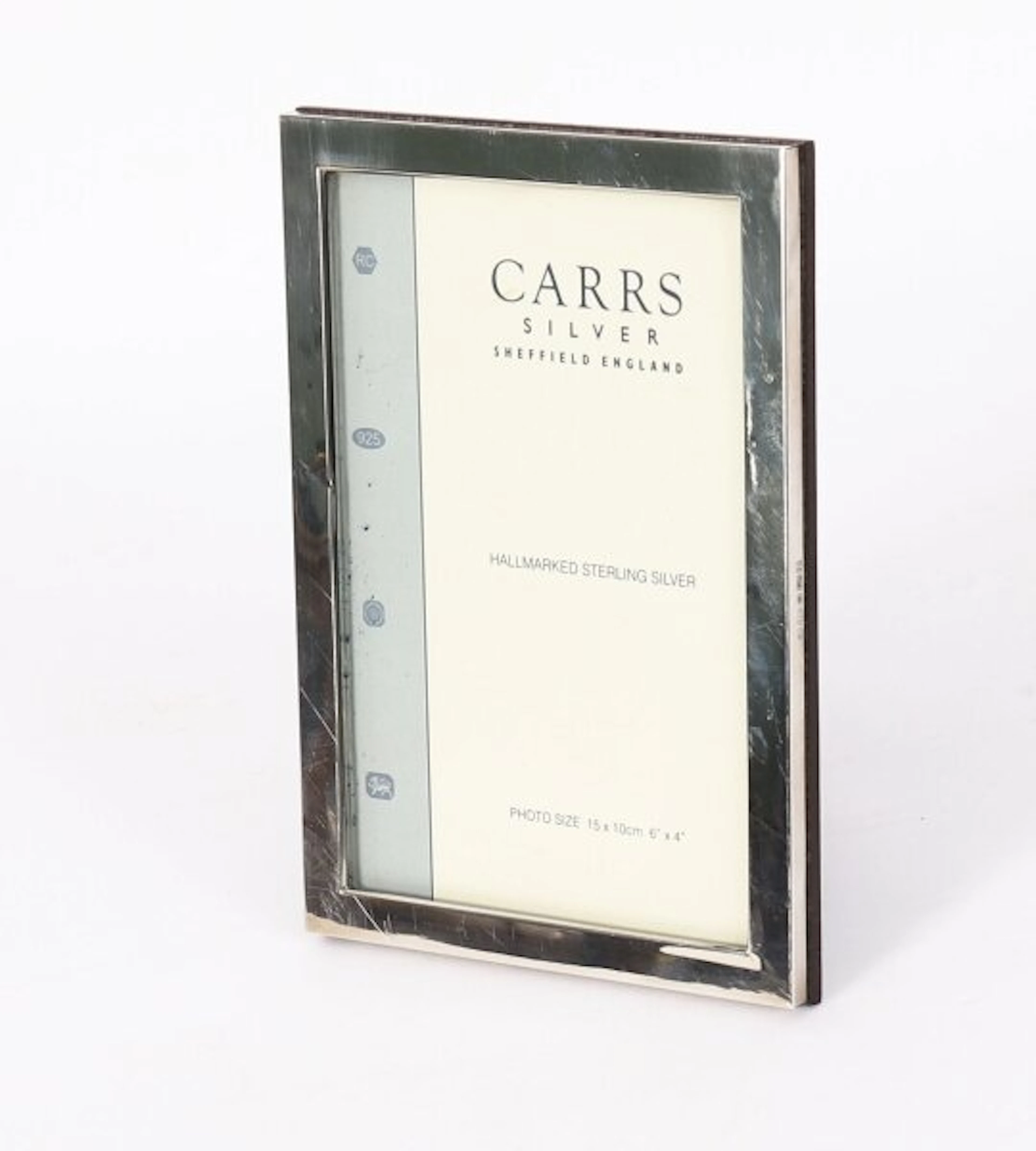 Vintage Sterling Silver Rectangular Portrait Photo Frame Carrs Date