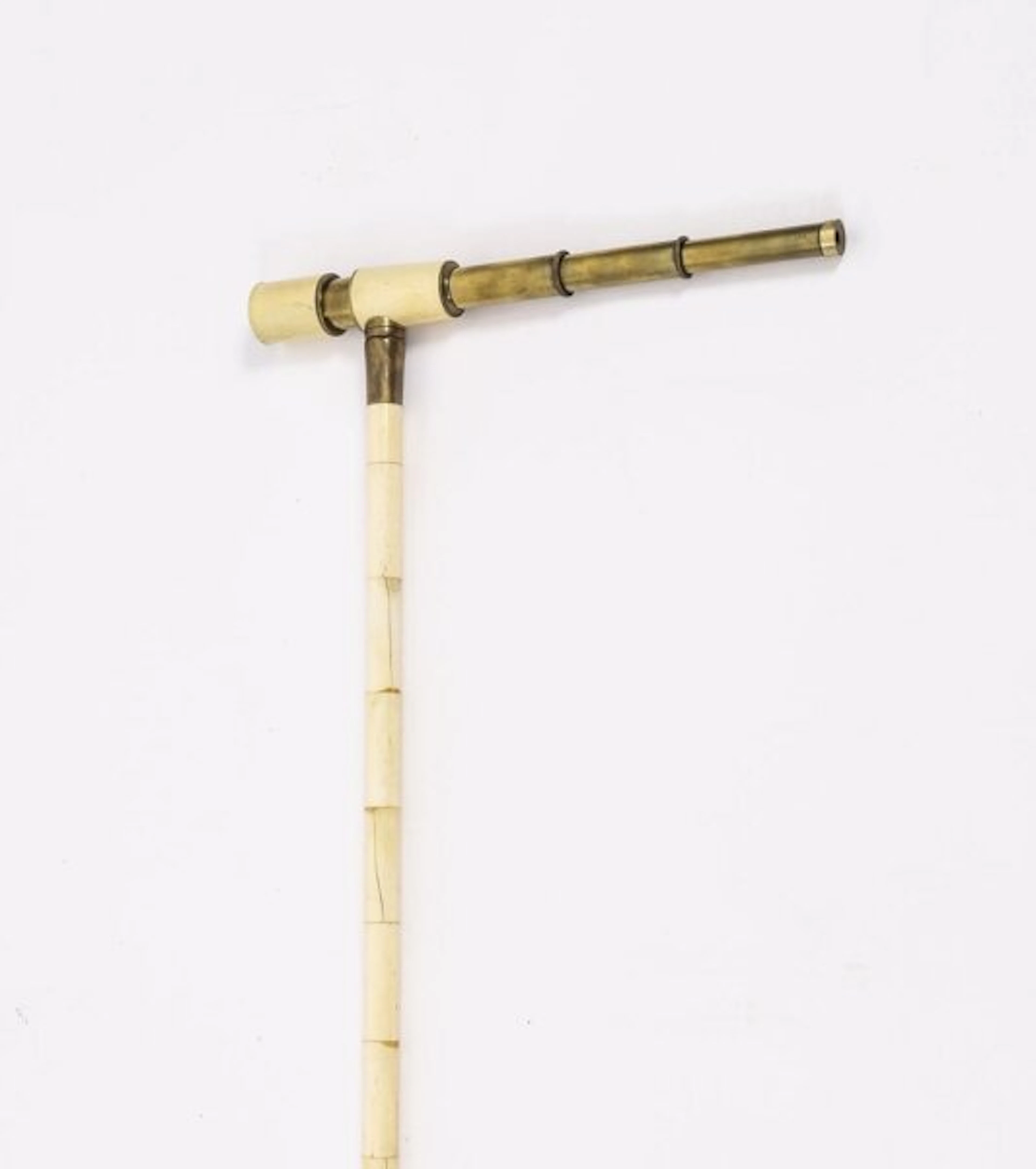 Antique English Bone Telescope Walking Stick Cane Circa 1885 92cm/36 inches
