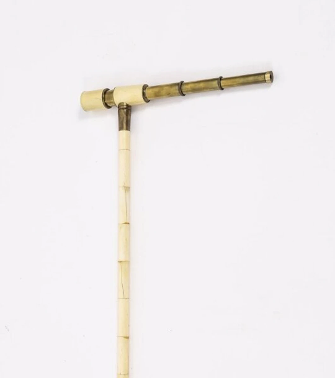 Antique English Bone Telescope Walking Stick Cane Circa 1885 92cm/36 inches