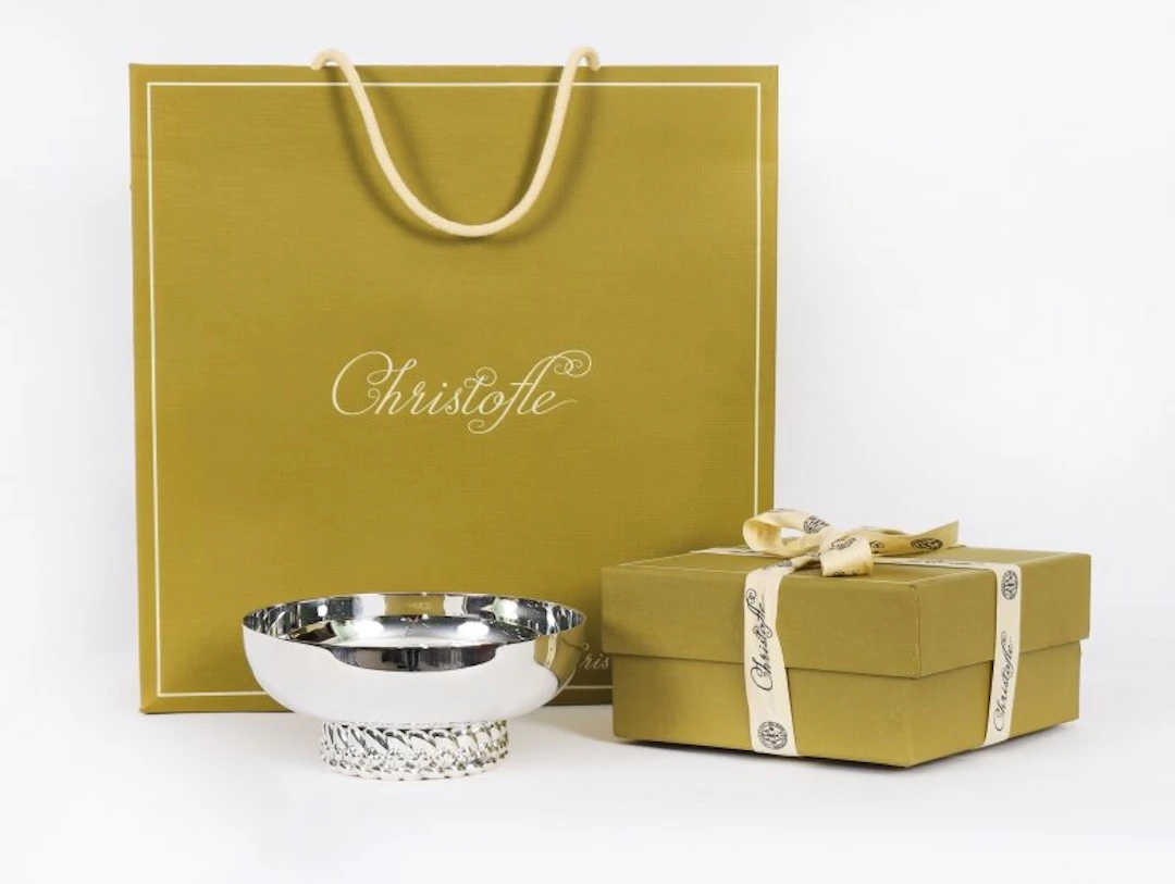 Superb French Silver Plated Babylone Bowl by Christofle Dated 2024
