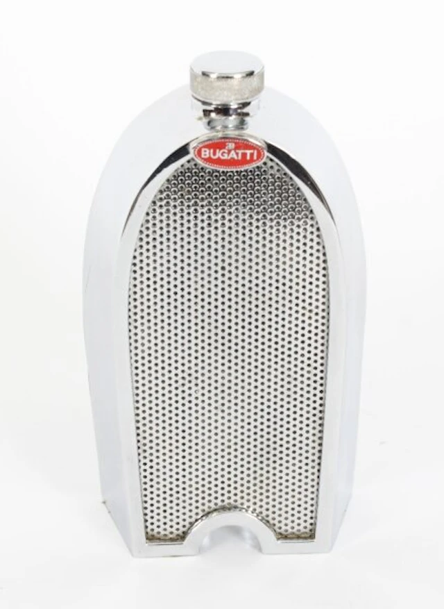 Vintage Bugatti Chromium Radiator Decanter Late 20th Century