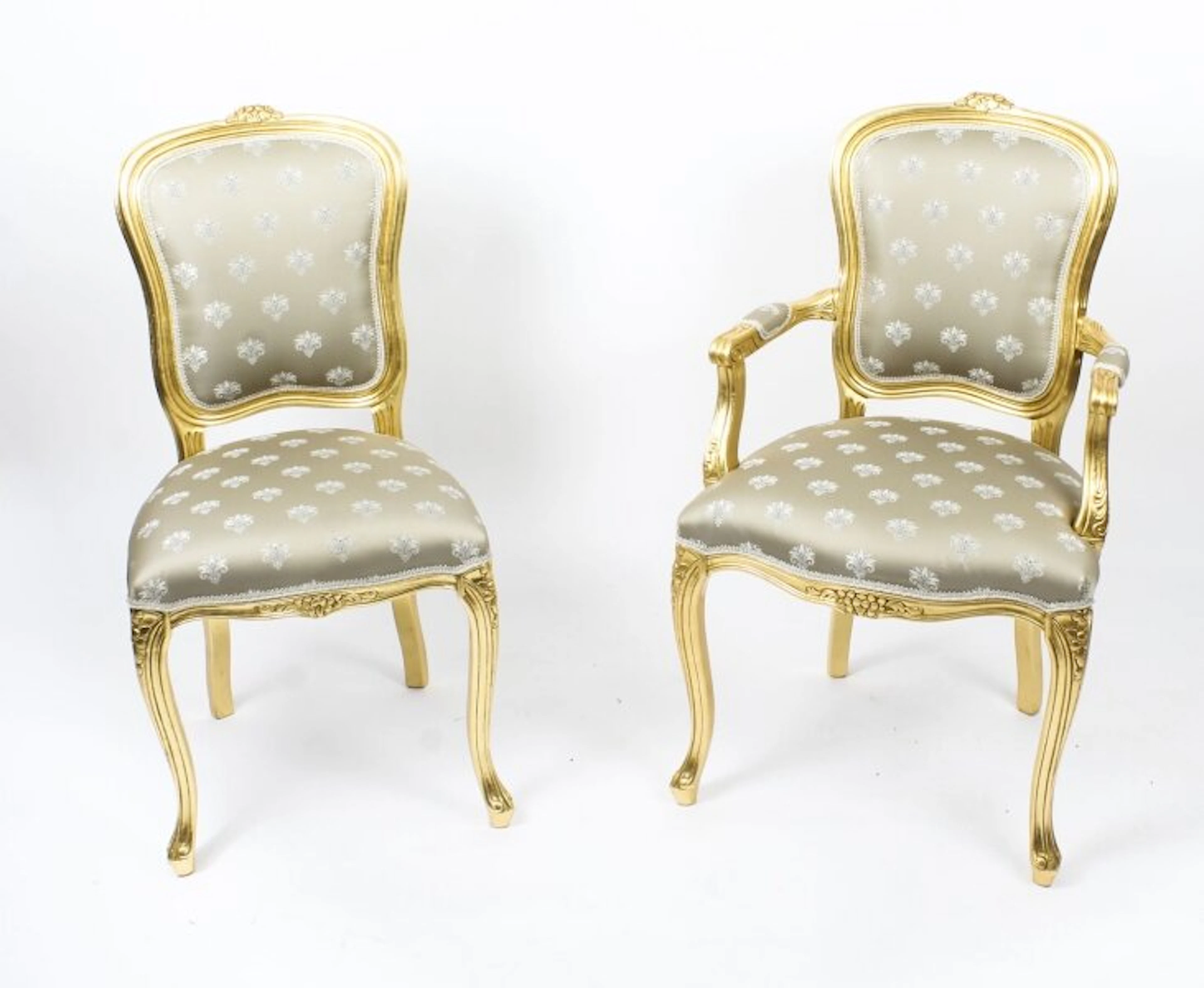 Bespoke Set of Giltwood Dining Chairs in the Louis XVI Style Available to Order
