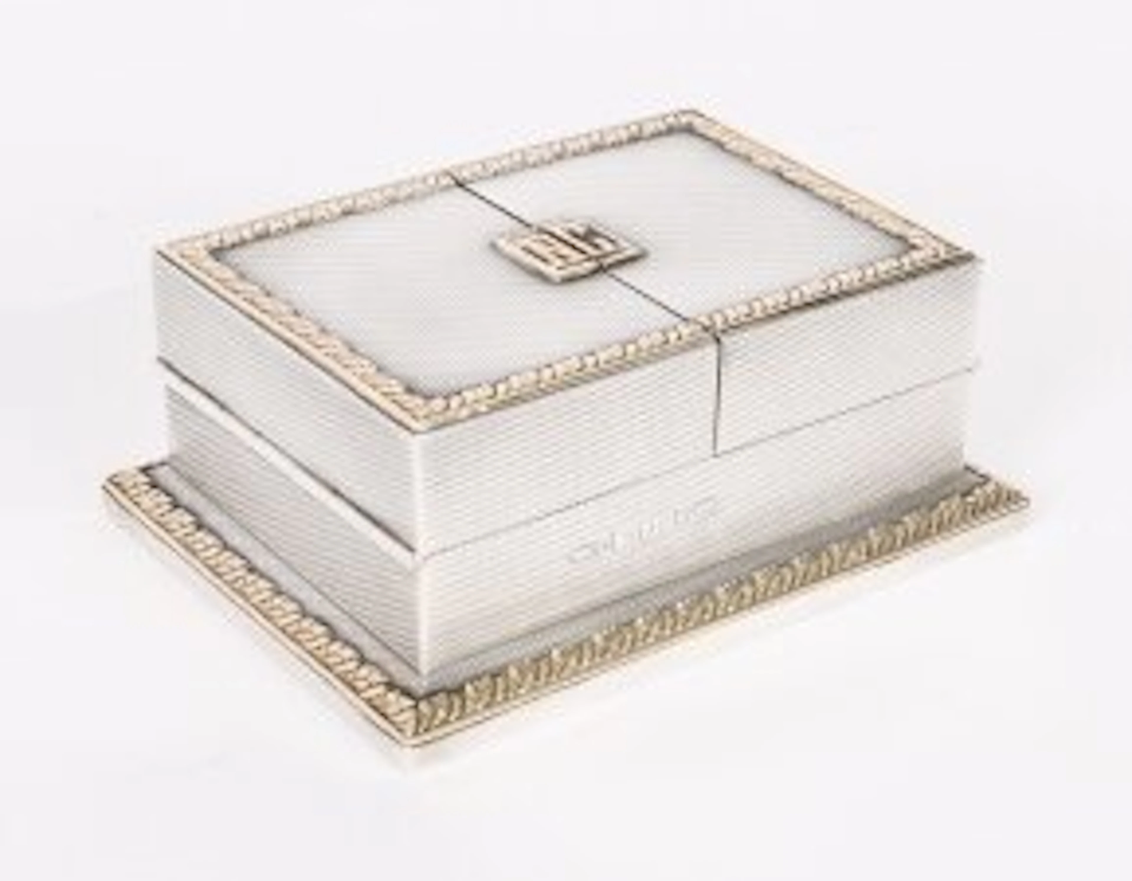 Antique Asprey Sterling Silver Miniature Playing Card Box Casket 1912