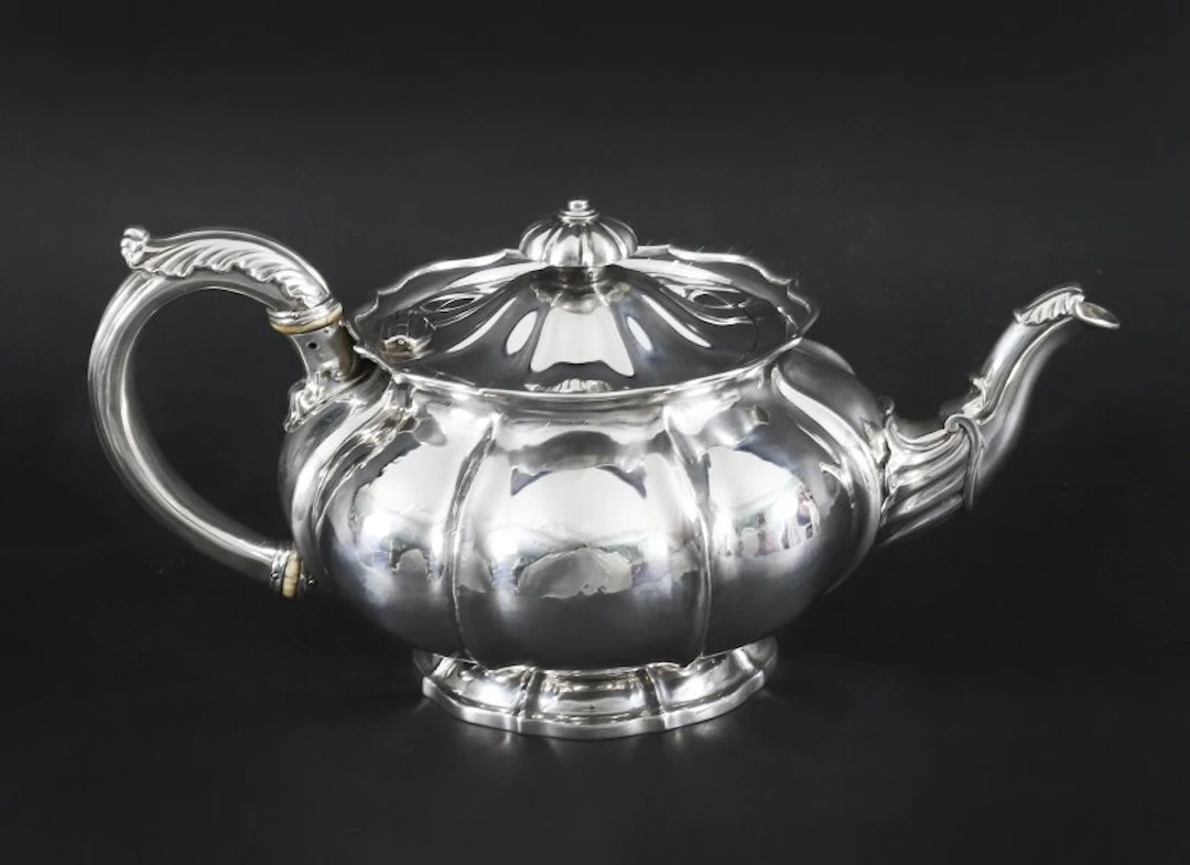 Antique Rare Georgian Sterling Silver Teapot by Paul Storr 1830 19th Century