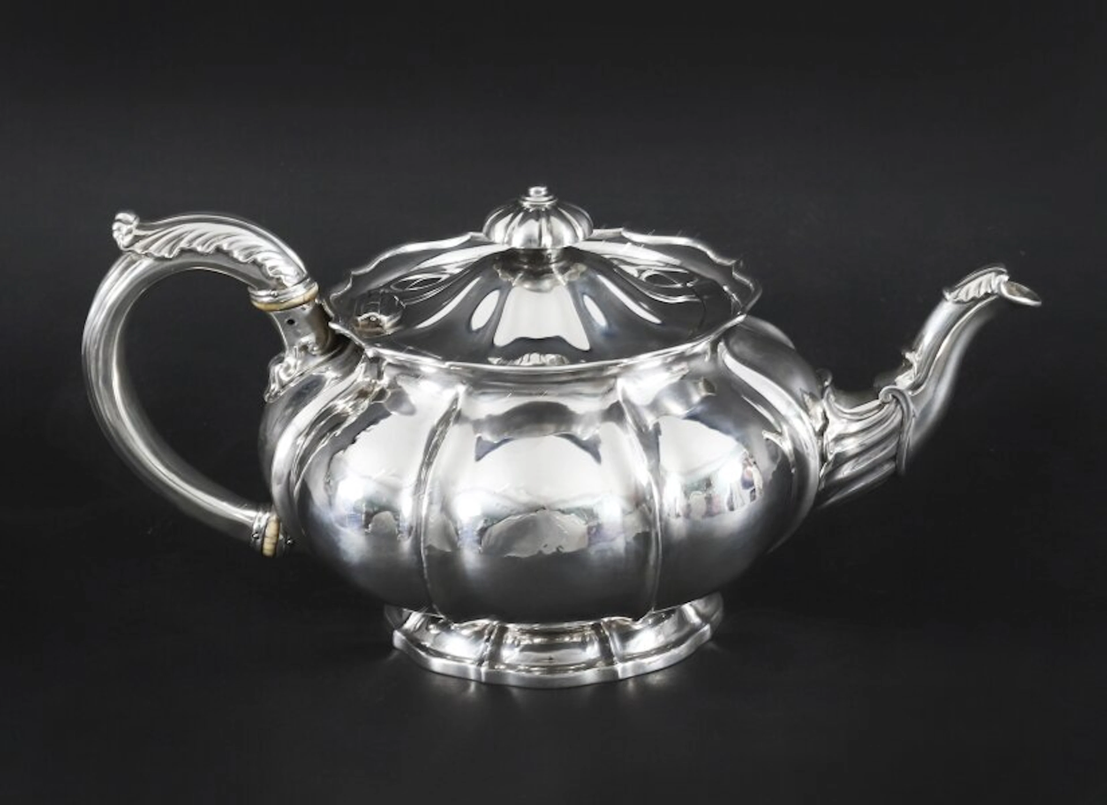 Antique Rare Georgian Sterling Silver Teapot by Paul Storr 1830 19th Century