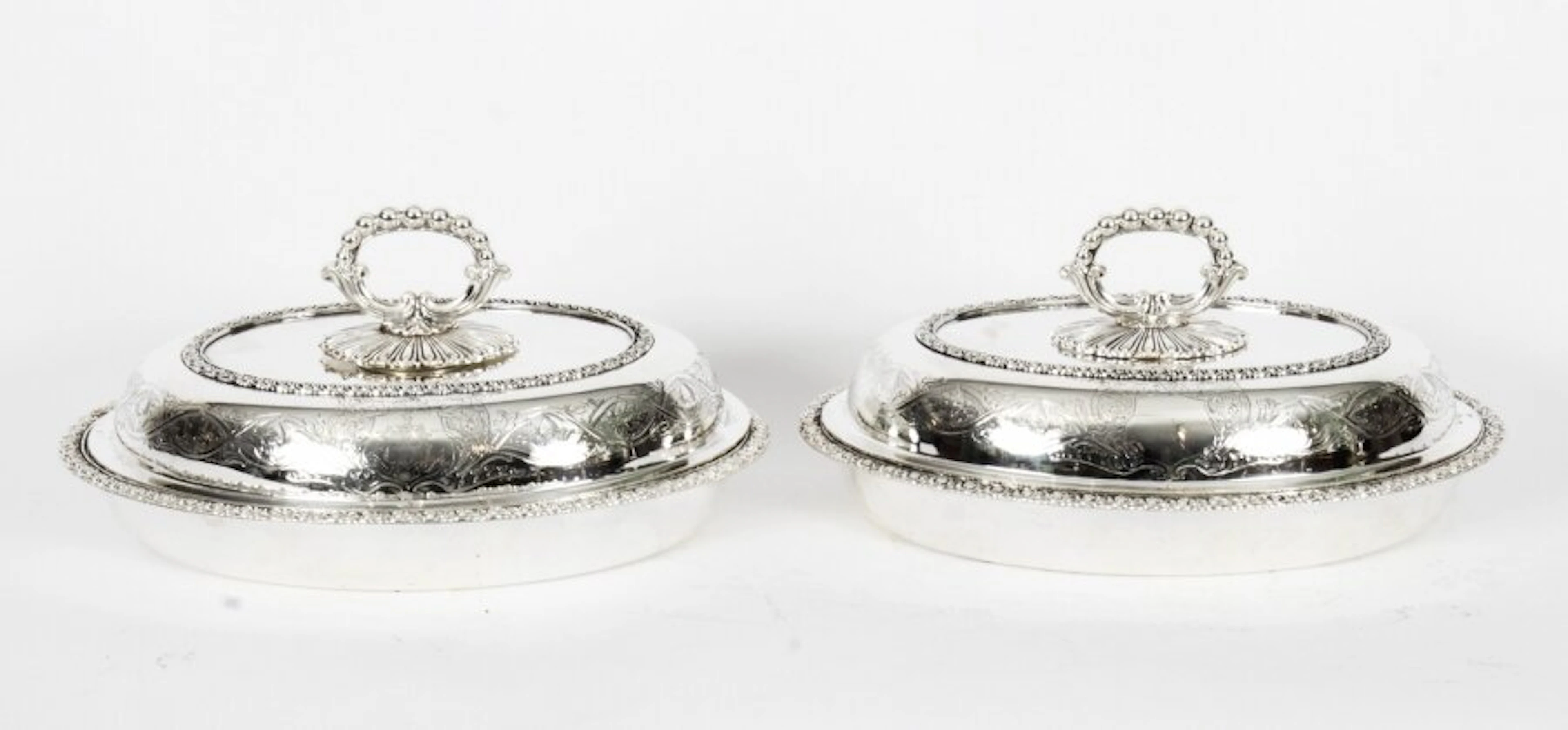 Antique Pair Entree Dishes Cresswick C1820 19th Century