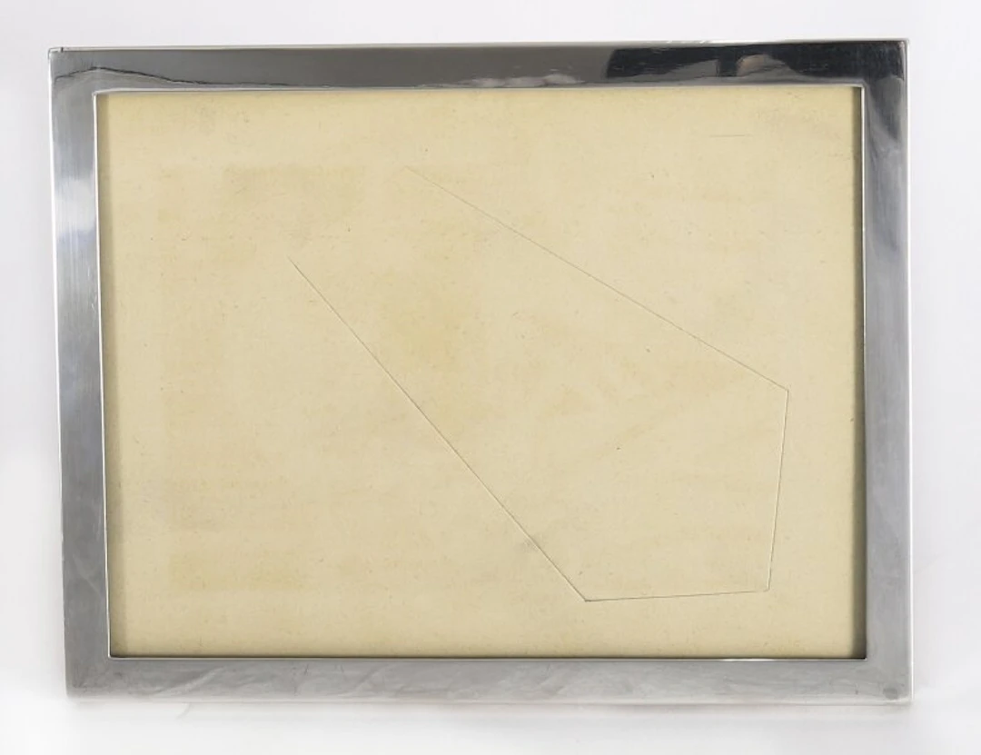 Vintage Sterling Silver Rectangular Portrait Photo Frame 20thC 23x18cm