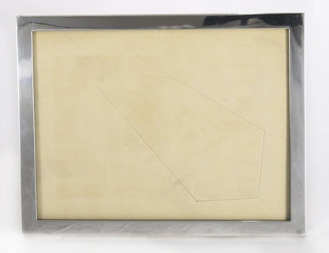 Vintage Sterling Silver Rectangular Portrait Photo Frame 20thC 23x18cm