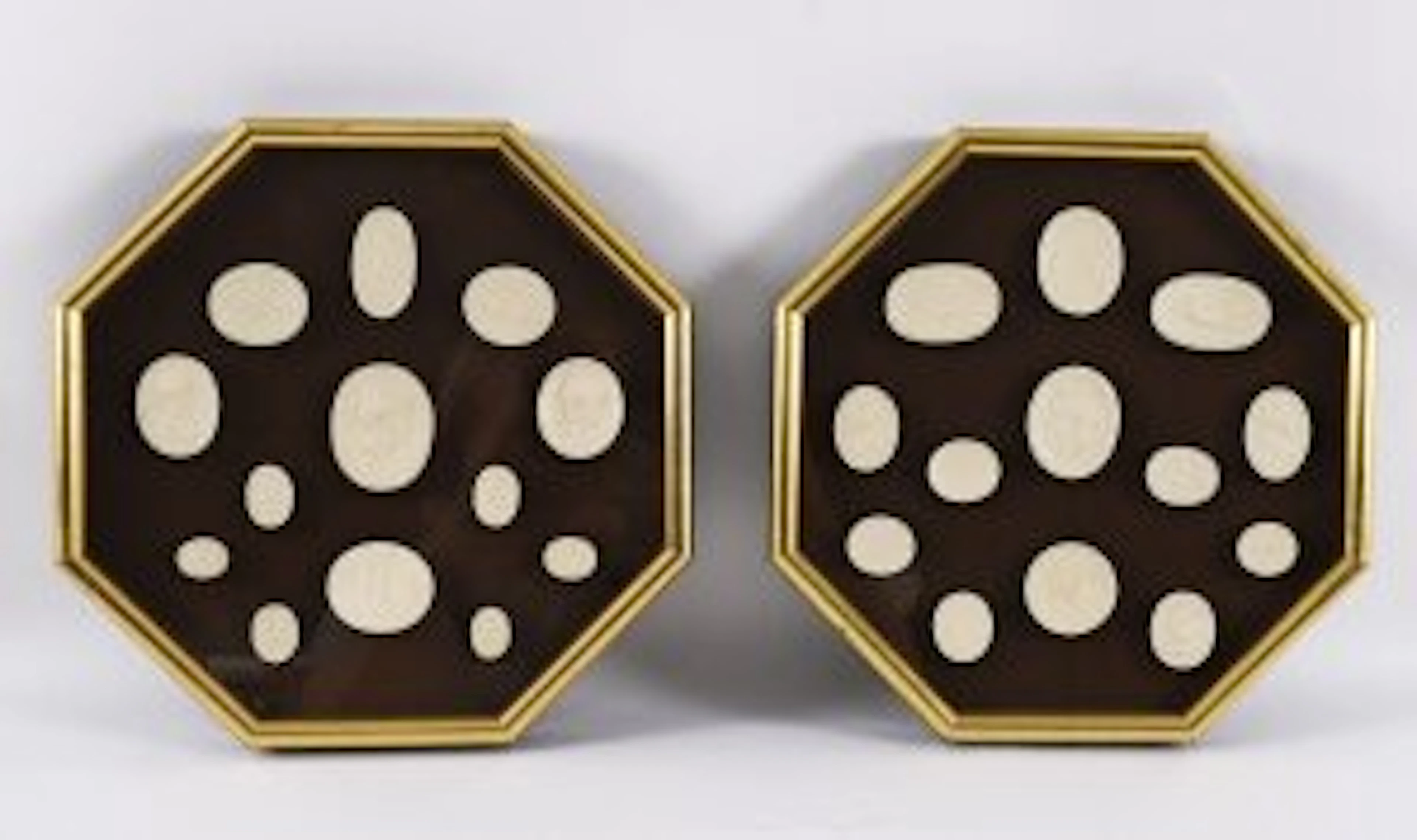 Antique Pair of Italian Octagonal Framed Grand Tour Intaglios Early