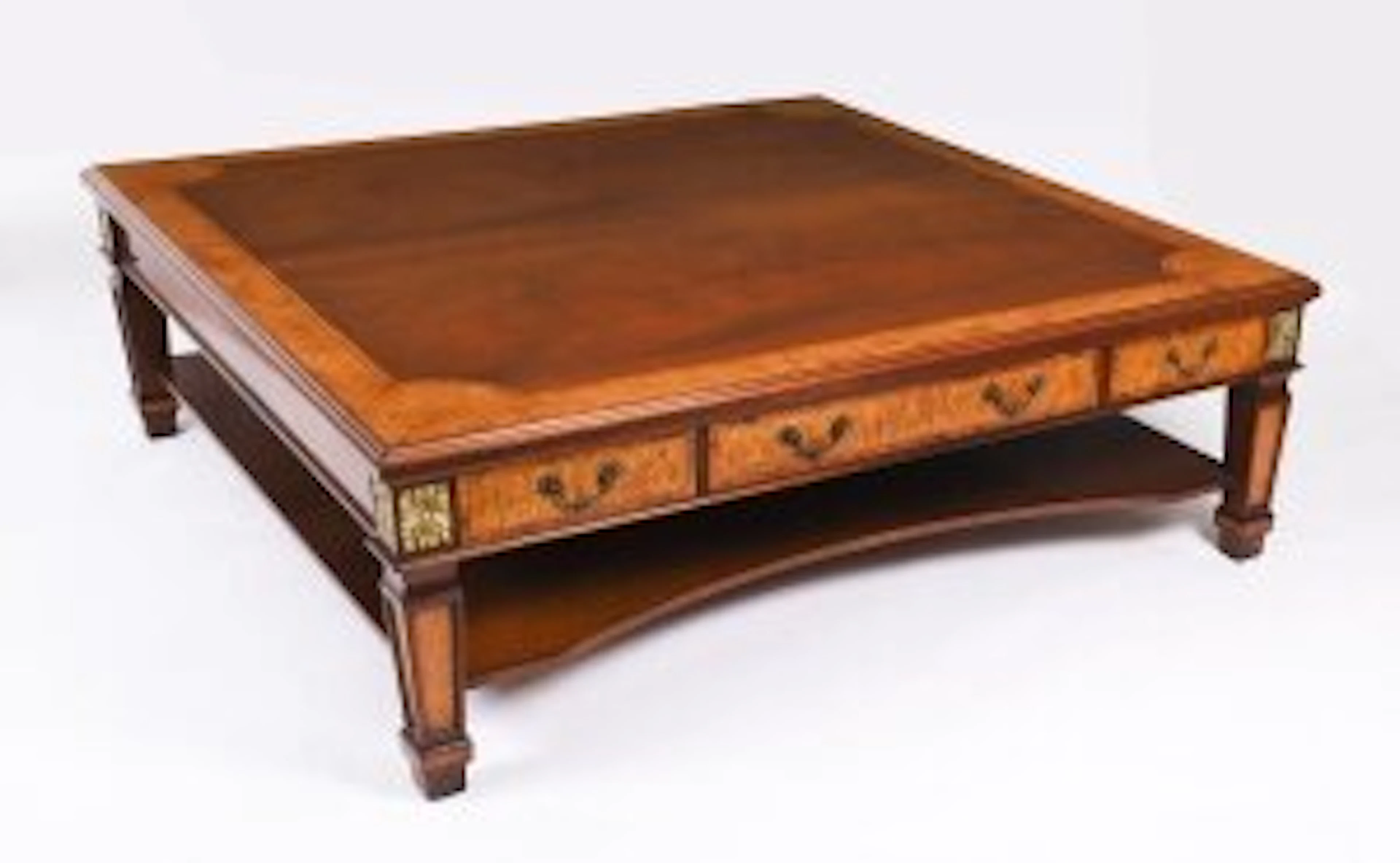 Vintage Large Burr Walnut Coffee Table by Charles Barr 20th C