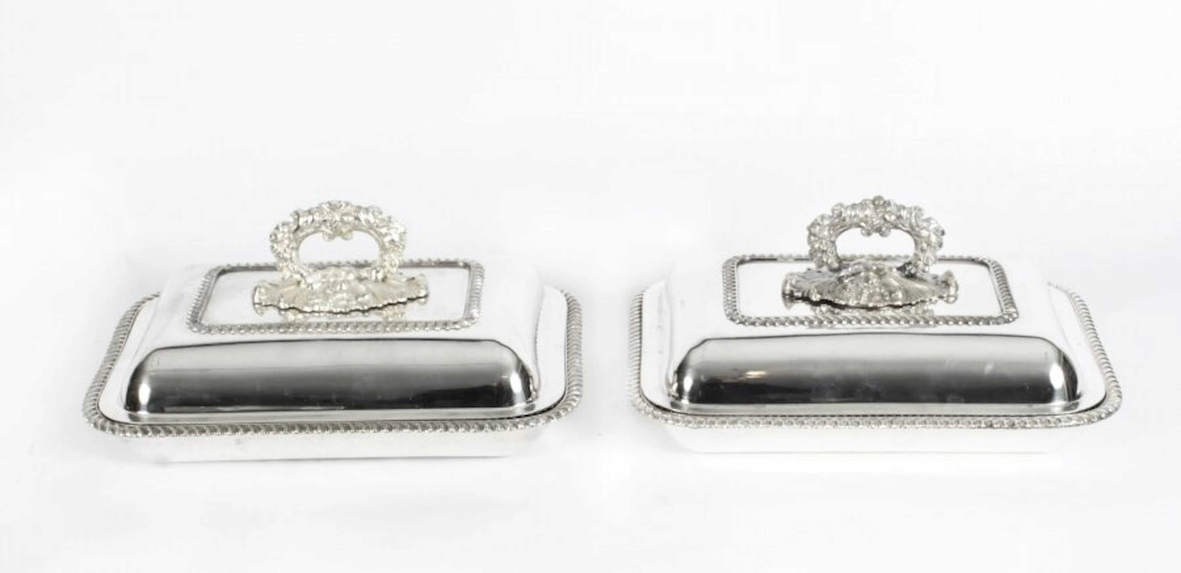 Antique Pair Entree Dishes Matthew Linwood C1820 19th Century