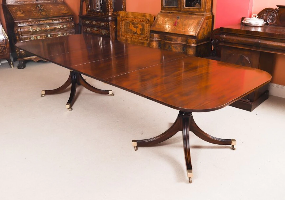 Vintage 10ft Regency Revival Dining Table by William Tillman, 20th C