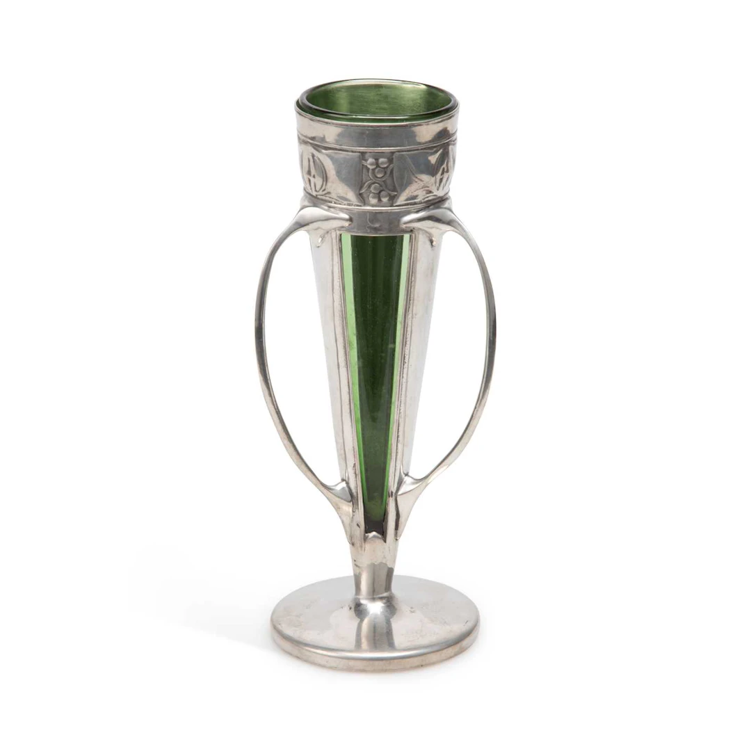 ARCHIBALD KNOX (1864 - 1933) FOR LIBERTY & CO A TUDRIC PEWTER VASE
