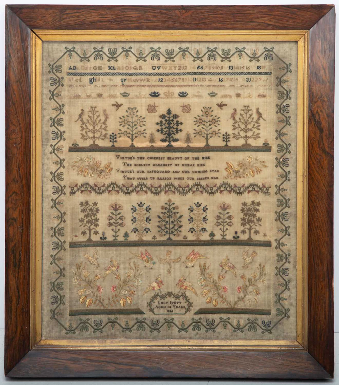 A WILLIAM IV NEEDLEWORK SAMPLER