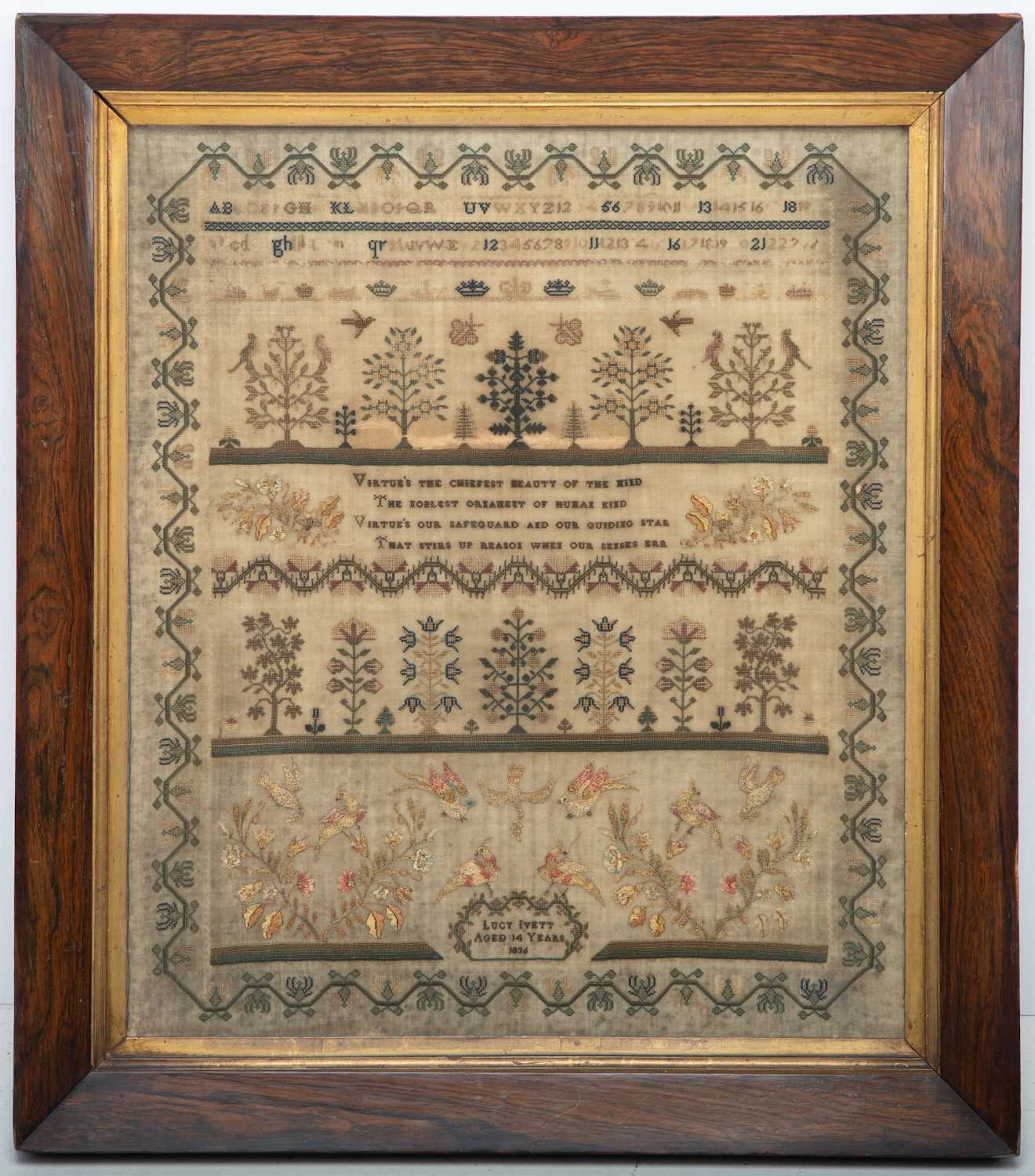 A WILLIAM IV NEEDLEWORK SAMPLER