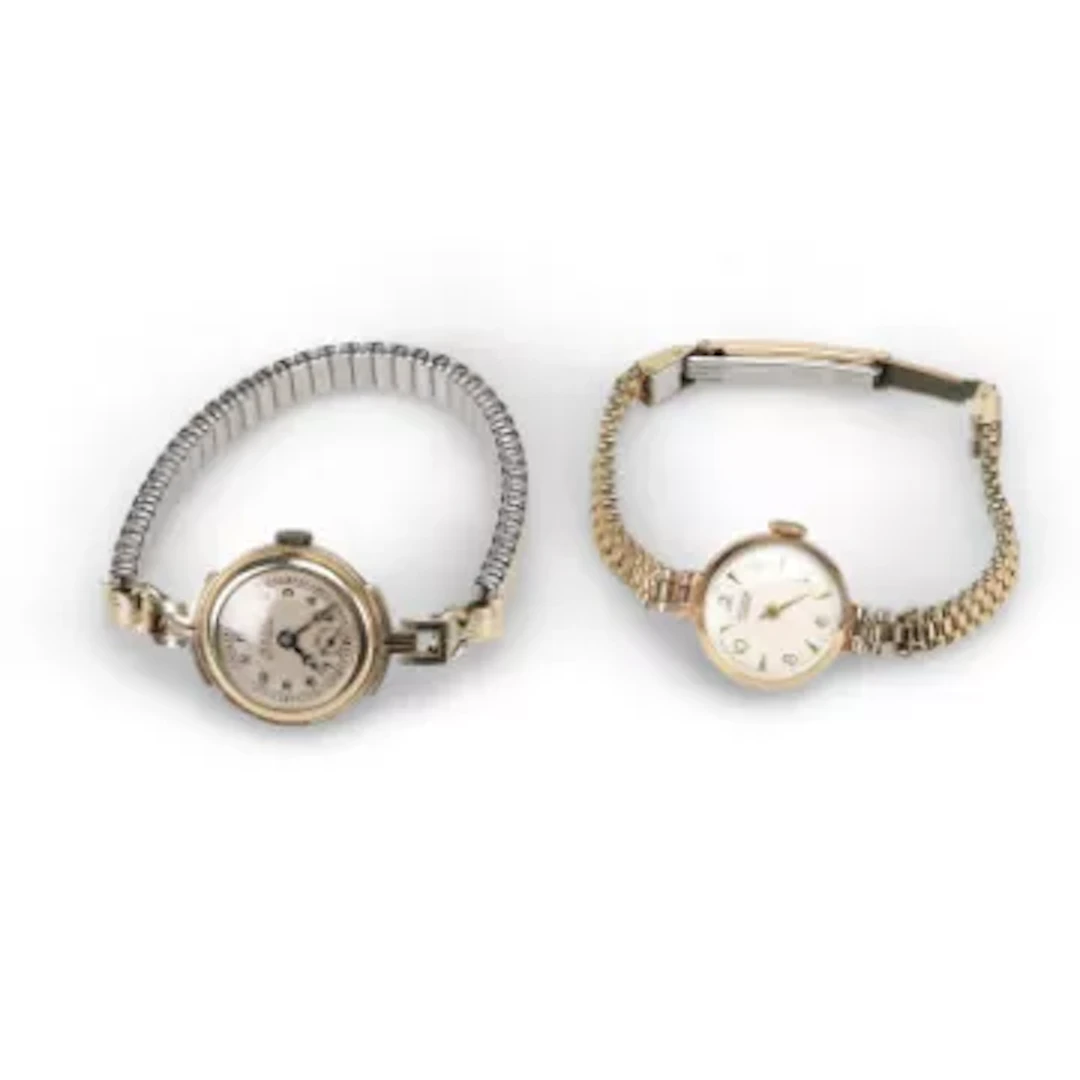 TWO 9CT GOLD BRACELET WATCHES