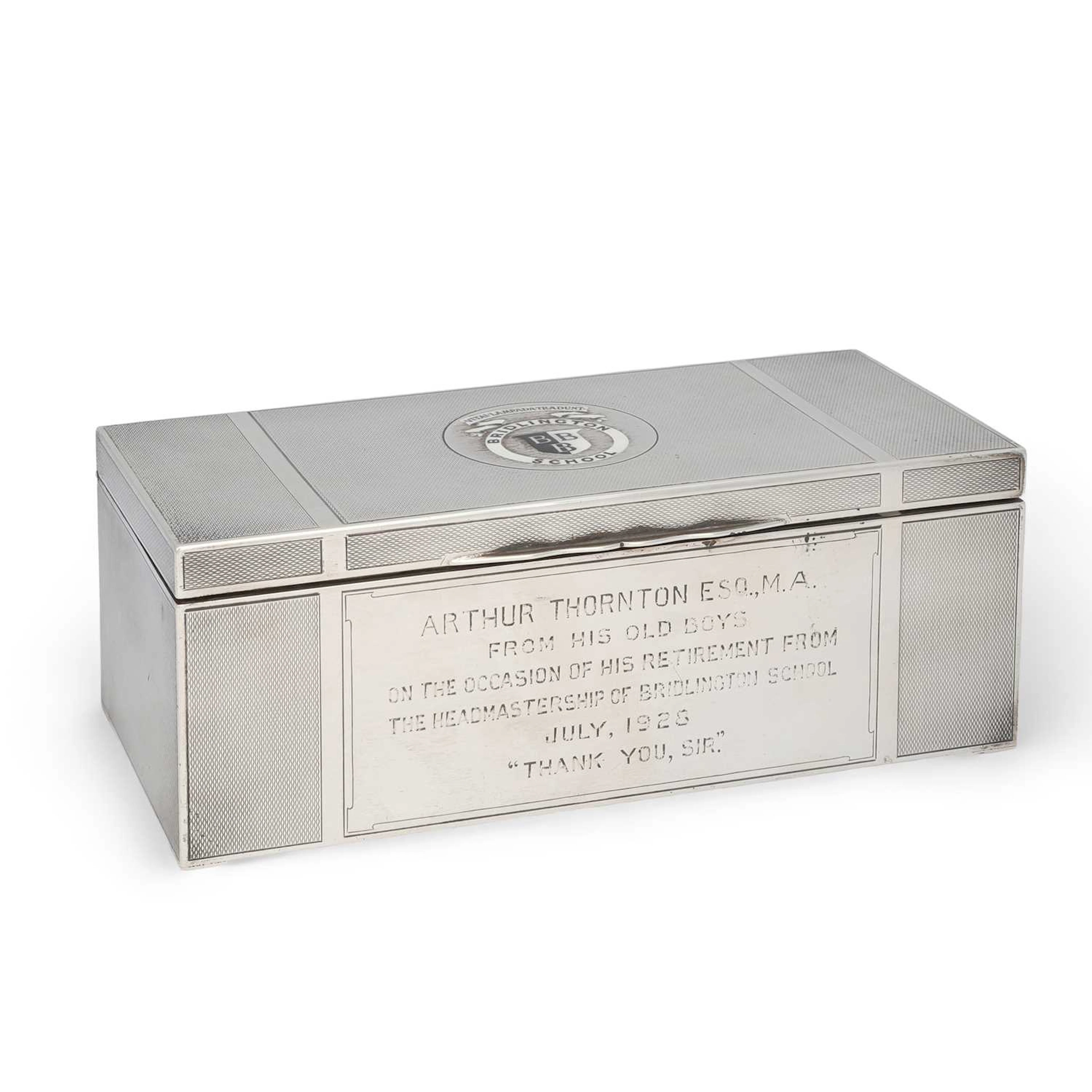 A GEORGE V SILVER CIGARETTE BOX