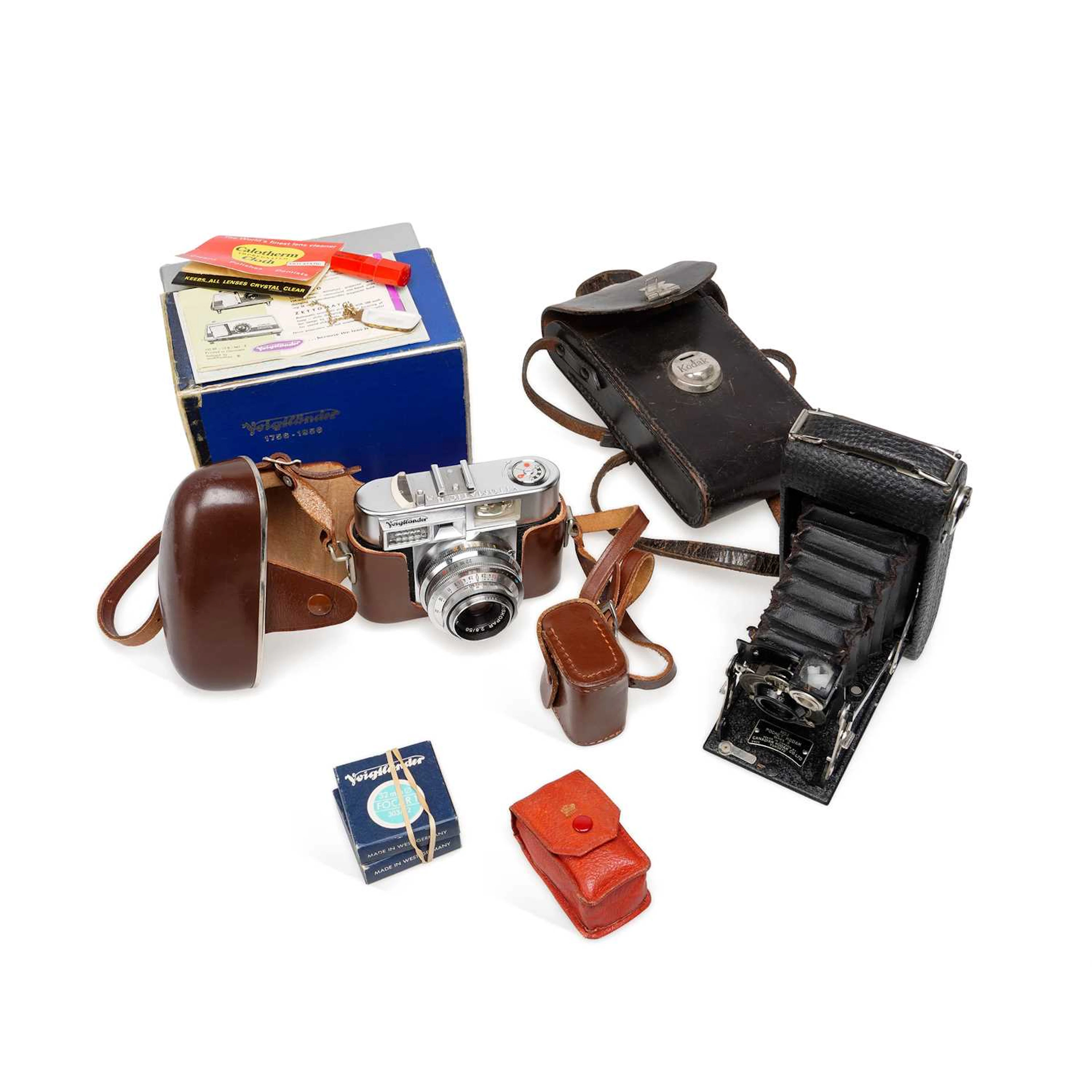 A GROUP OF CAMERAS