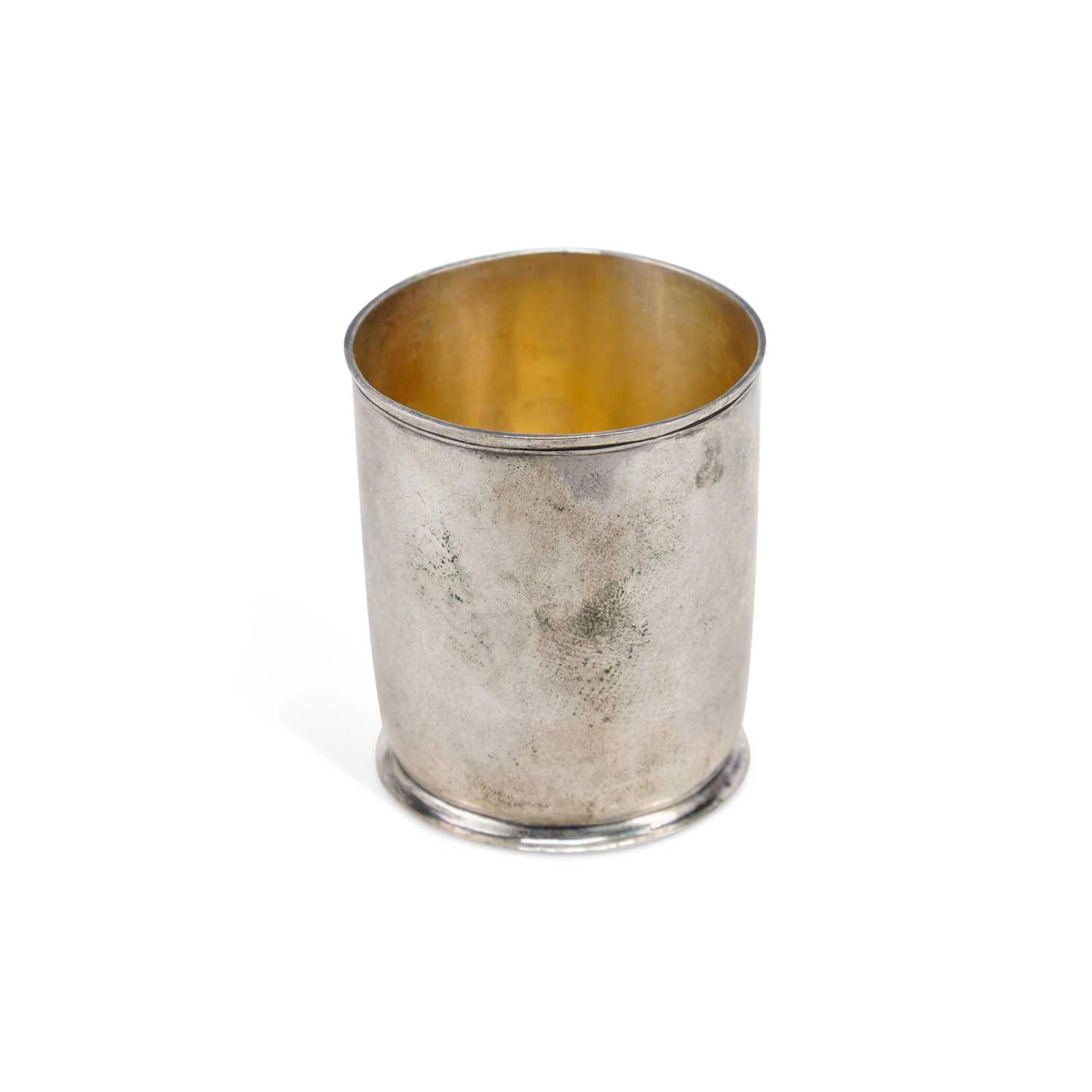 AN 18TH CENTURY CONTINENTAL SILVER BEAKER