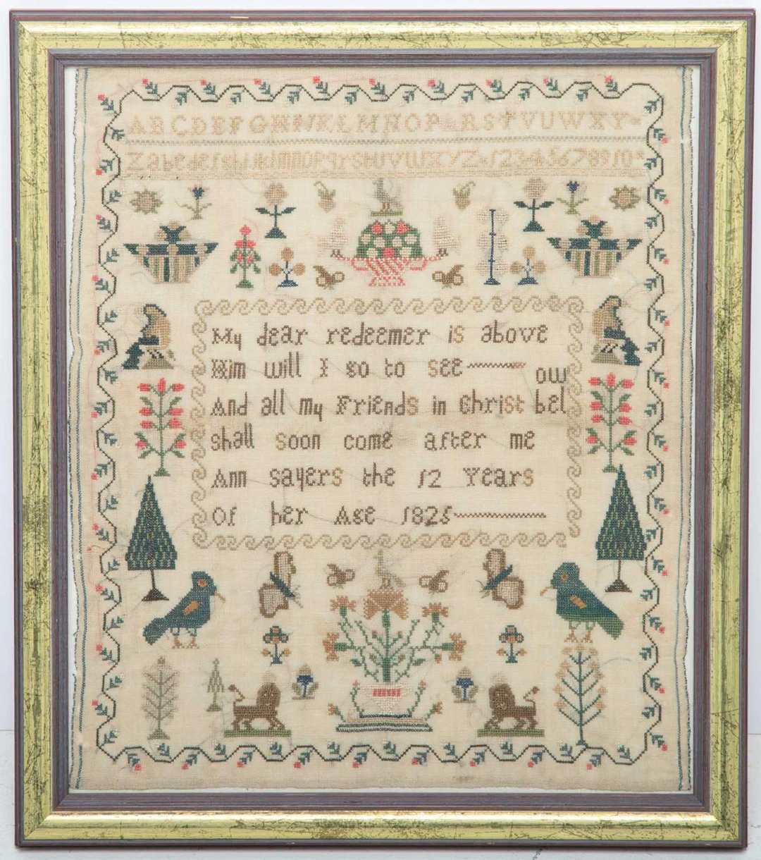 A GEORGE IV NEEDLEWORK SAMPLER