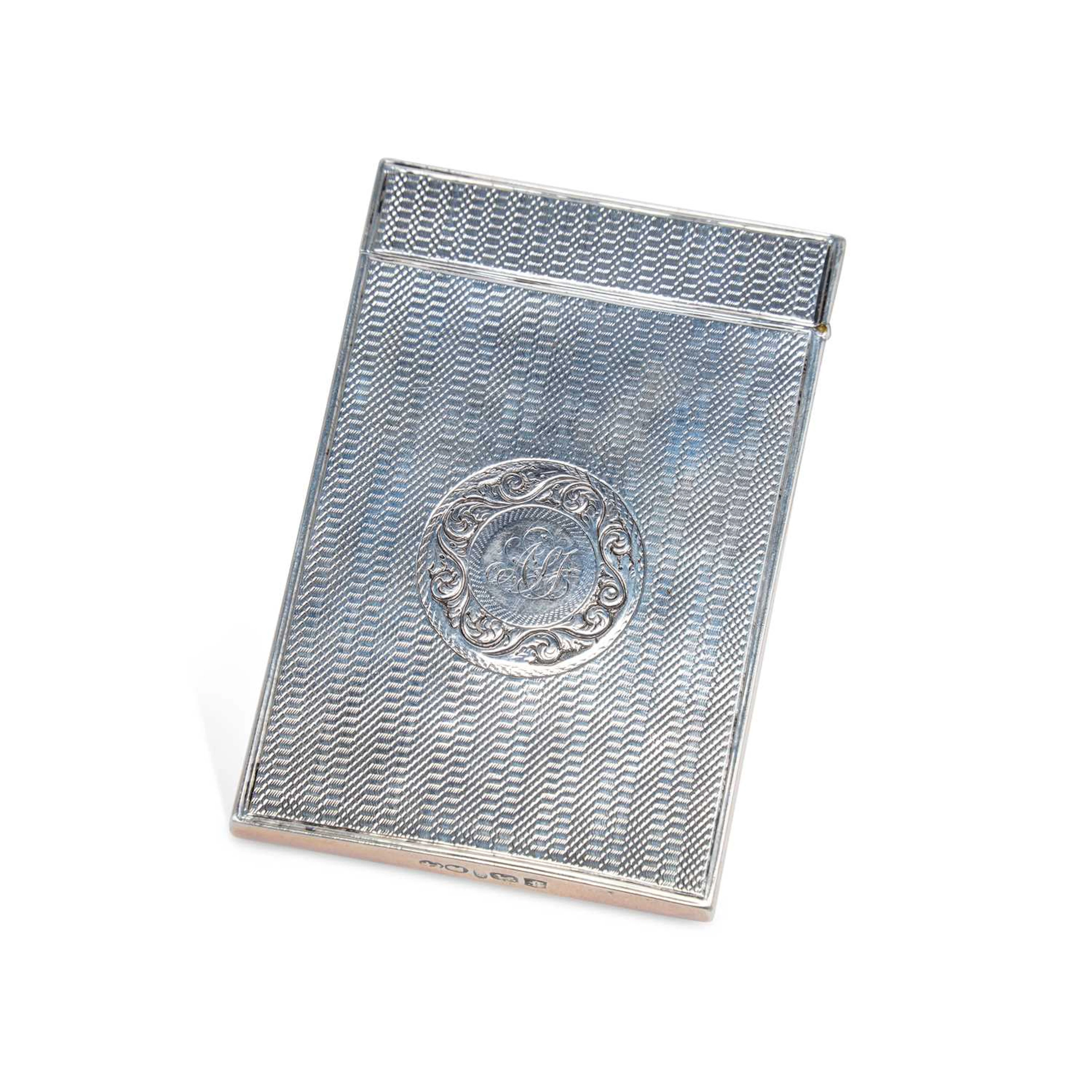 A GEORGE IV SILVER CARD CASE