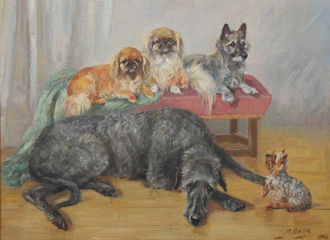 ‡ MABEL GEAR (1900-1997) A GROUP OF DOGS