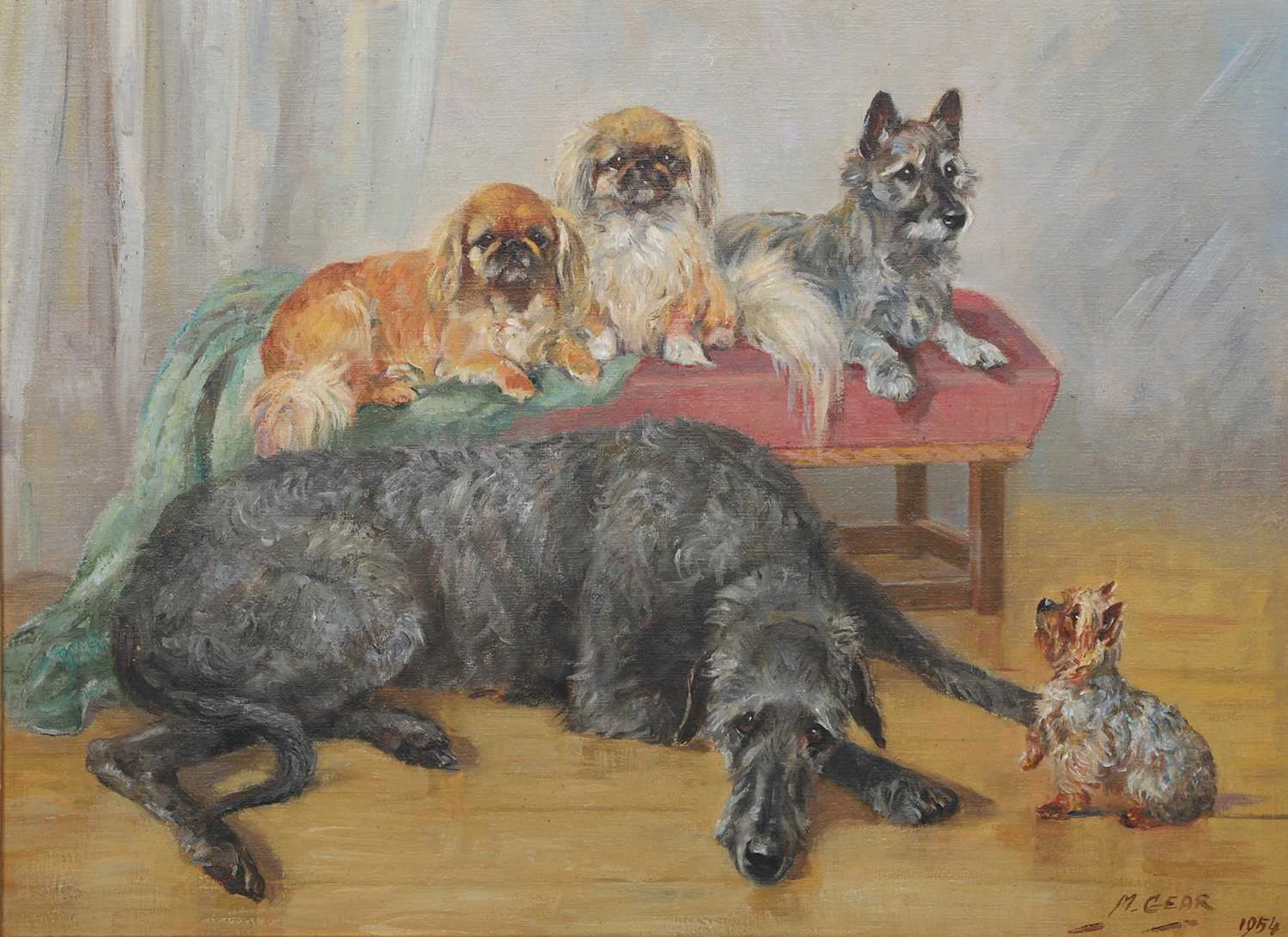 ‡ MABEL GEAR (1898-1987) A GROUP OF DOGS