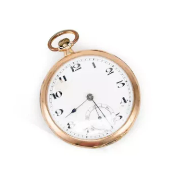 A 9CT GOLD OPEN FACED POCKET WATCH