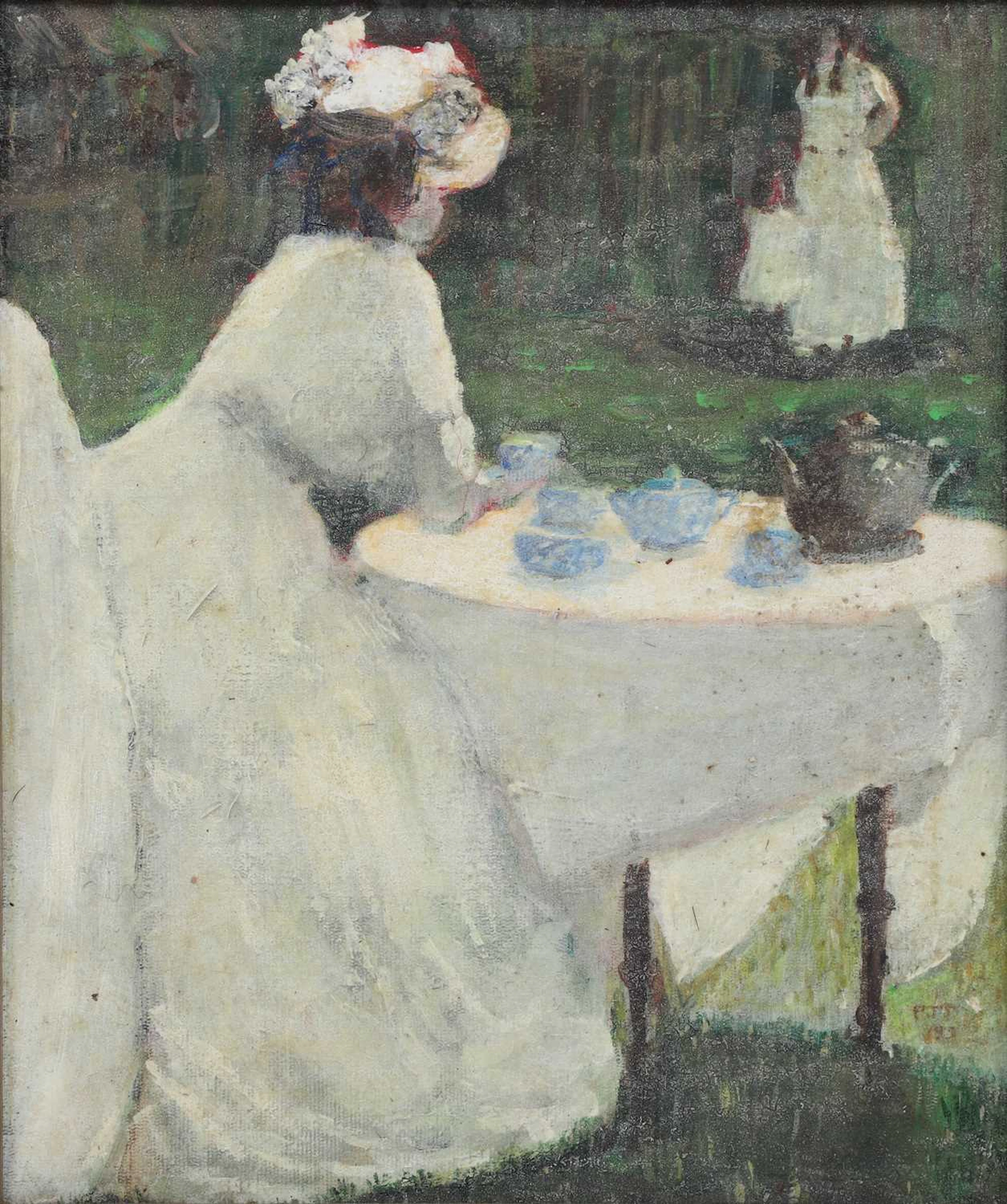 MODERN BRITISH SCHOOL TEA IN THE GARDEN