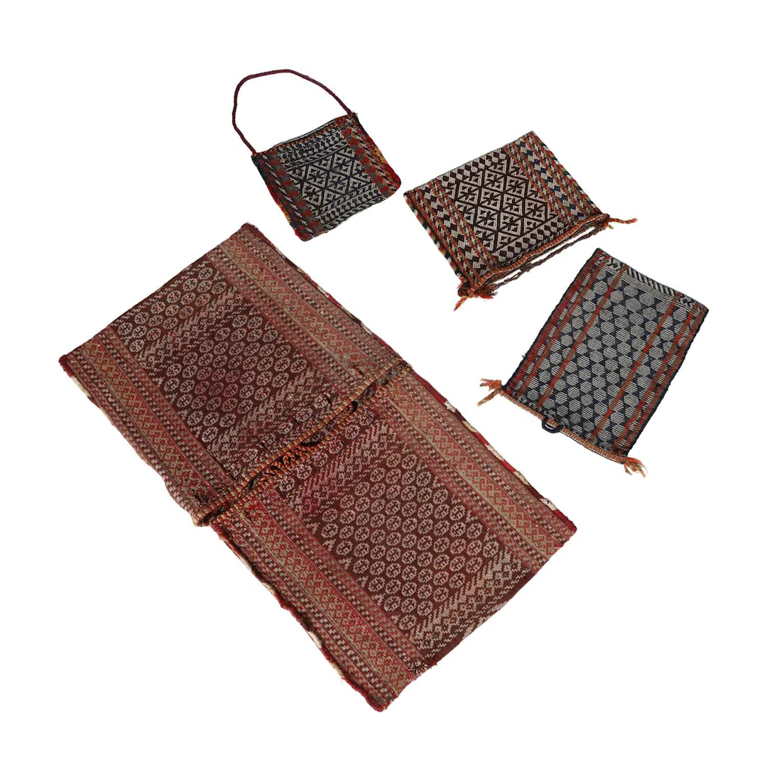 FOUR SOUTH PERSIAN FLATWOVEN BAGS