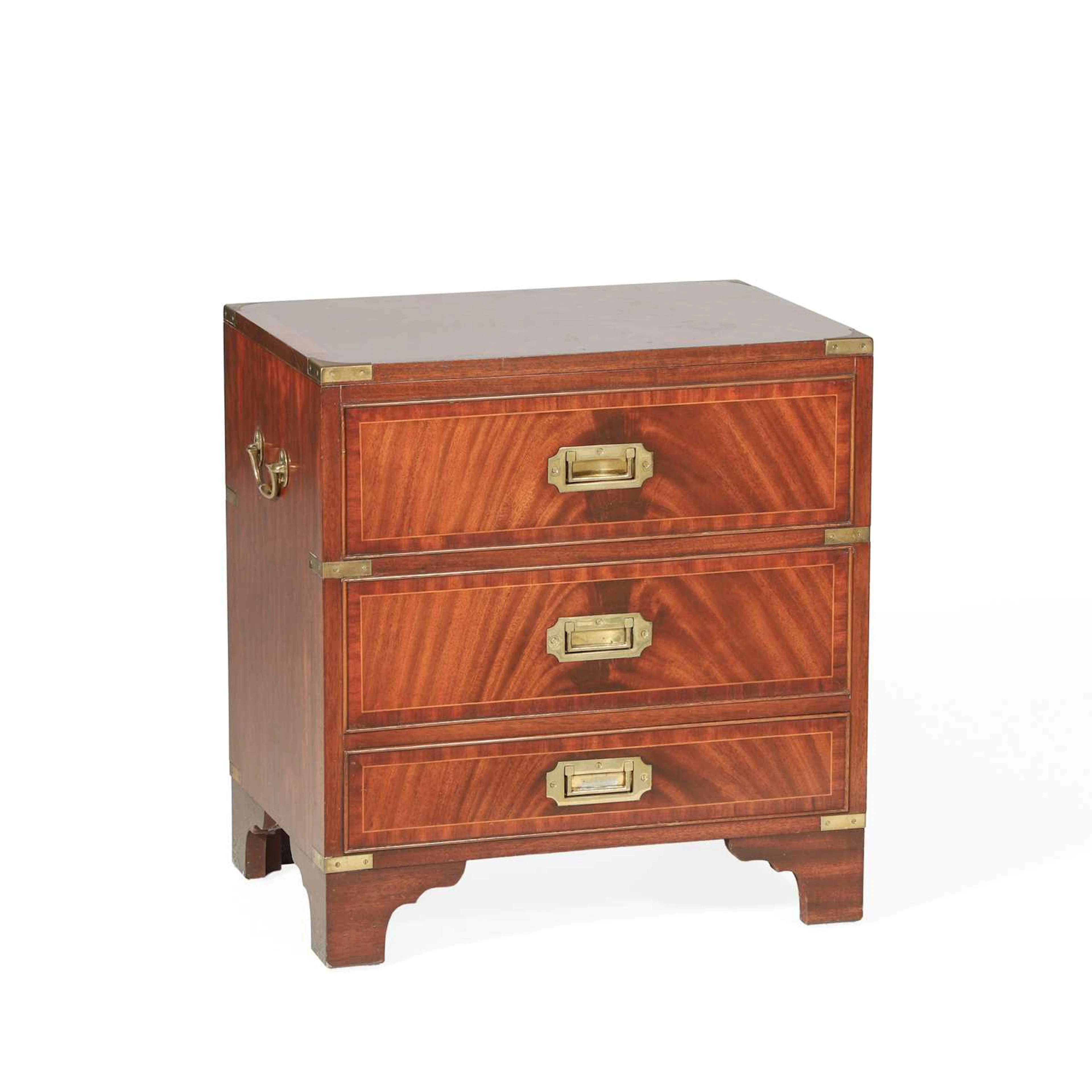 A BRASS MOUNTED MAHOGANY CELLARETTE