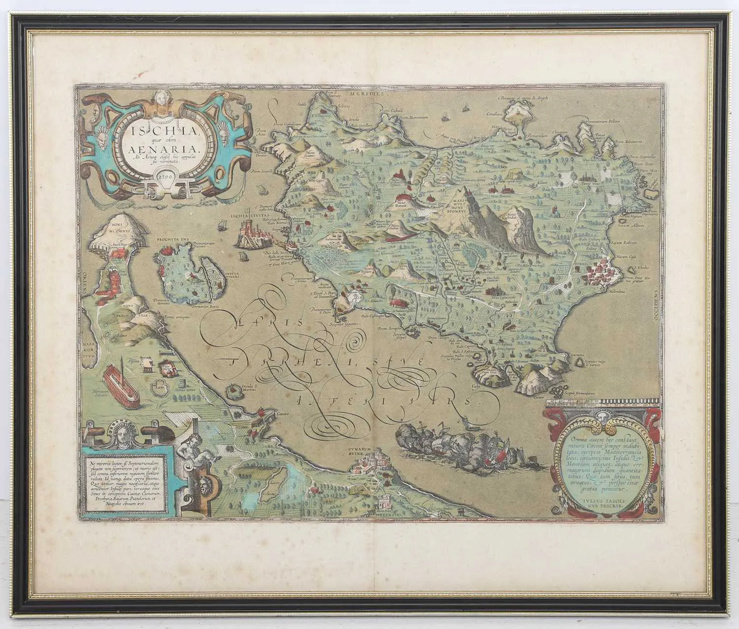 AN ENGRAVED MAP OF ISCHIA