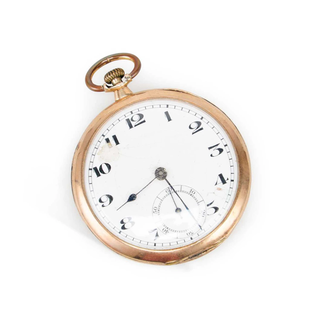 A 9CT GOLD OPEN FACED POCKET WATCH