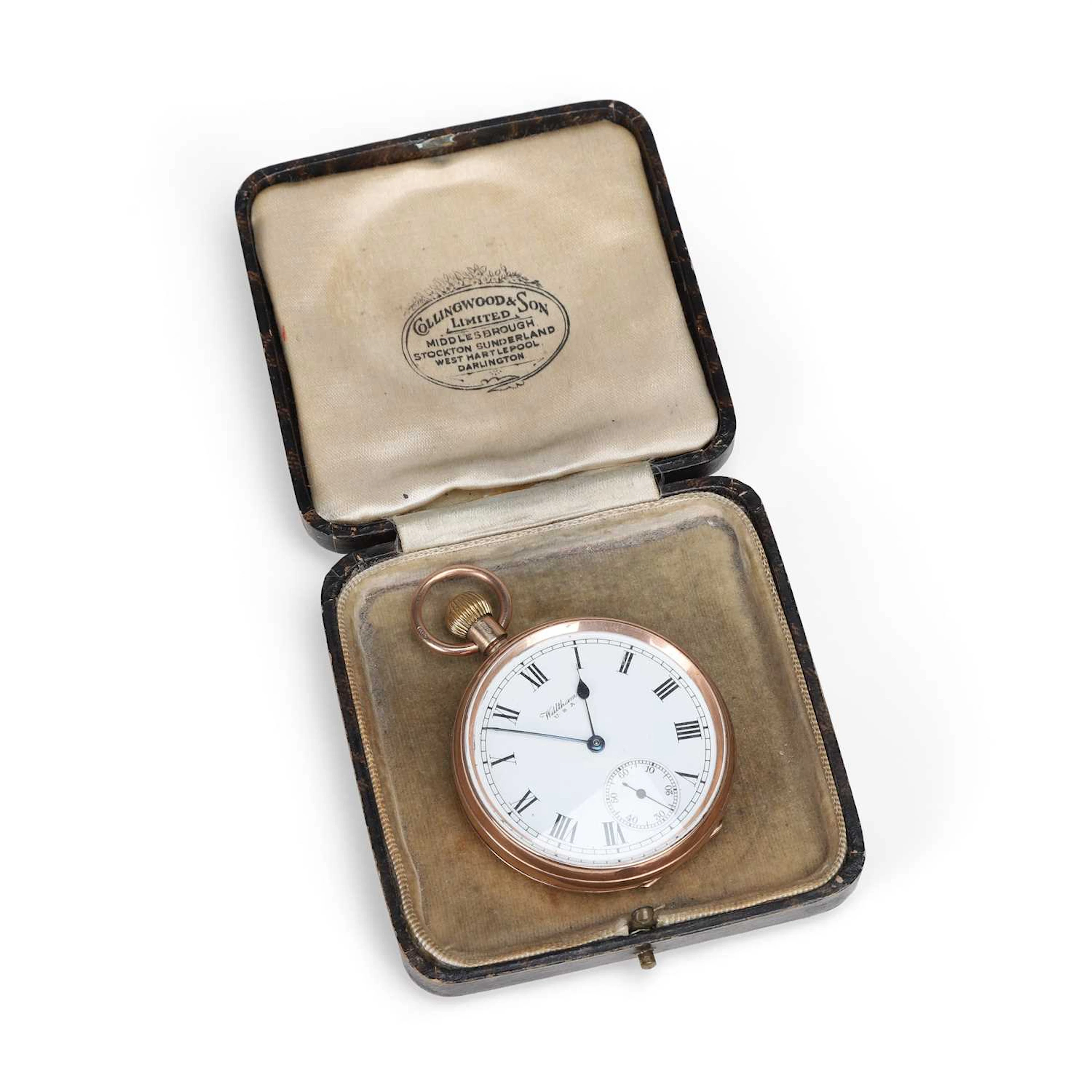 A 9CT GOLD OPEN FACED POCKET WATCH