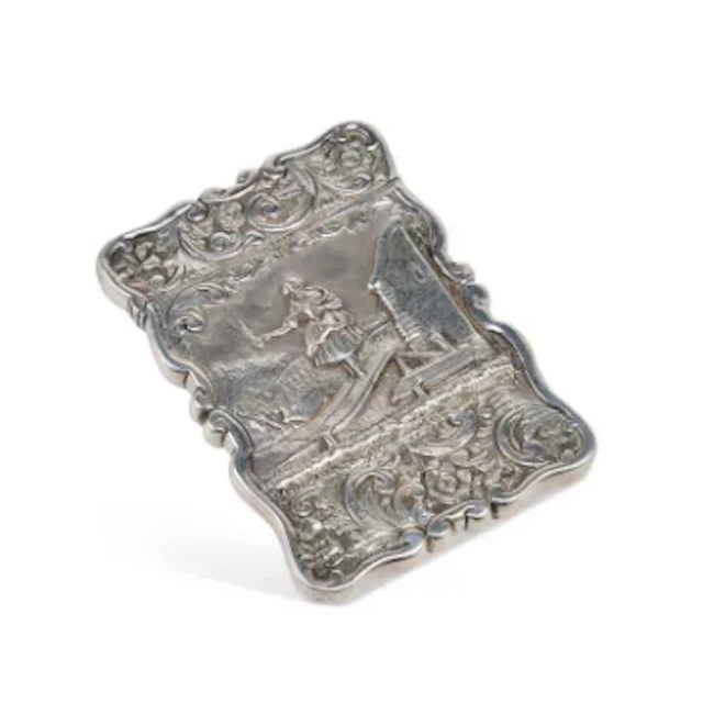 A VICTORIAN SILVER CARD CASE