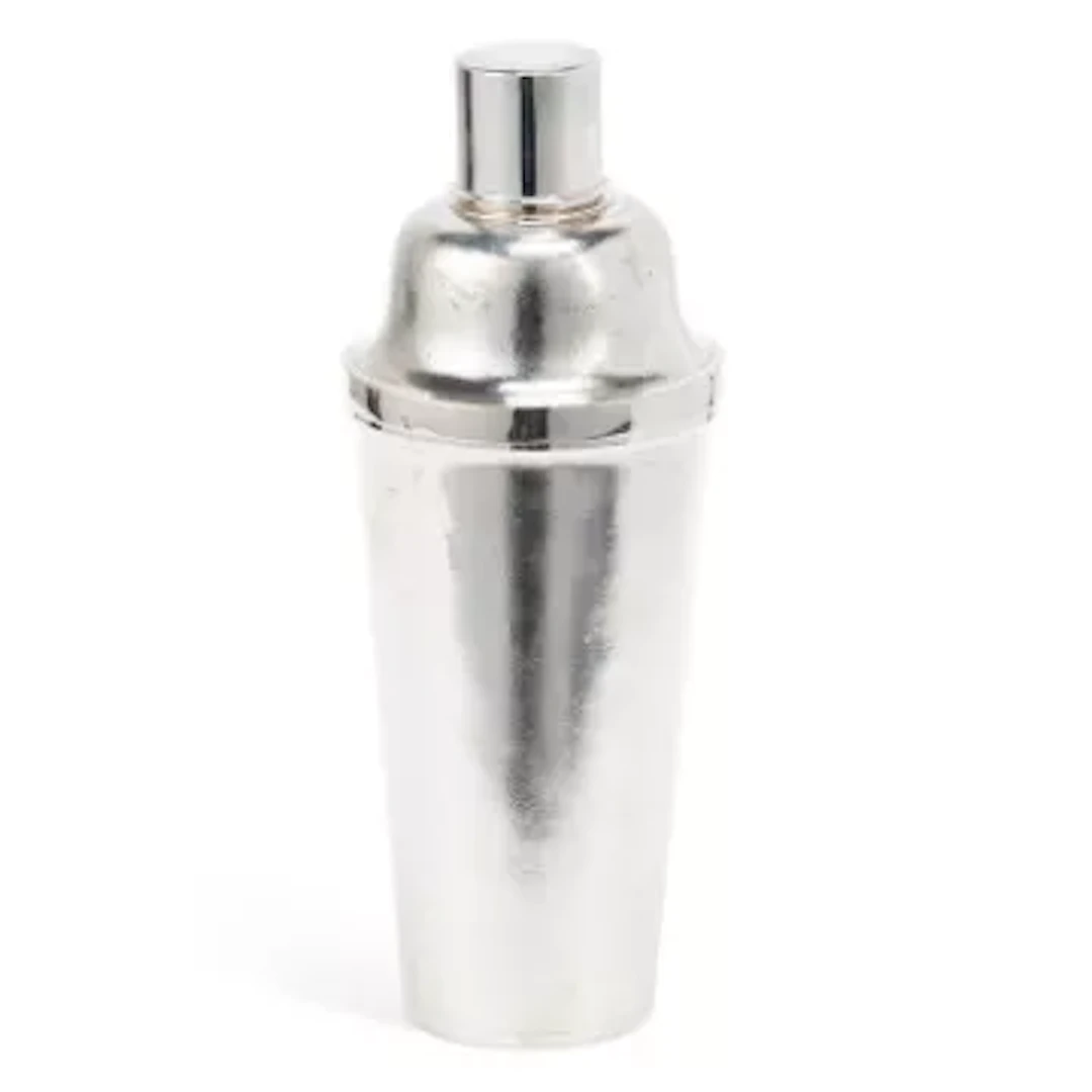 A LARGE ART DECO CHINESE EXPORT SILVER COCKTAIL SHAKER
