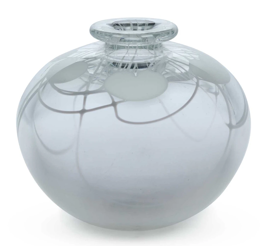A STUDIO GLASS VASE BY MARY ANGUS 20TH CENTURY