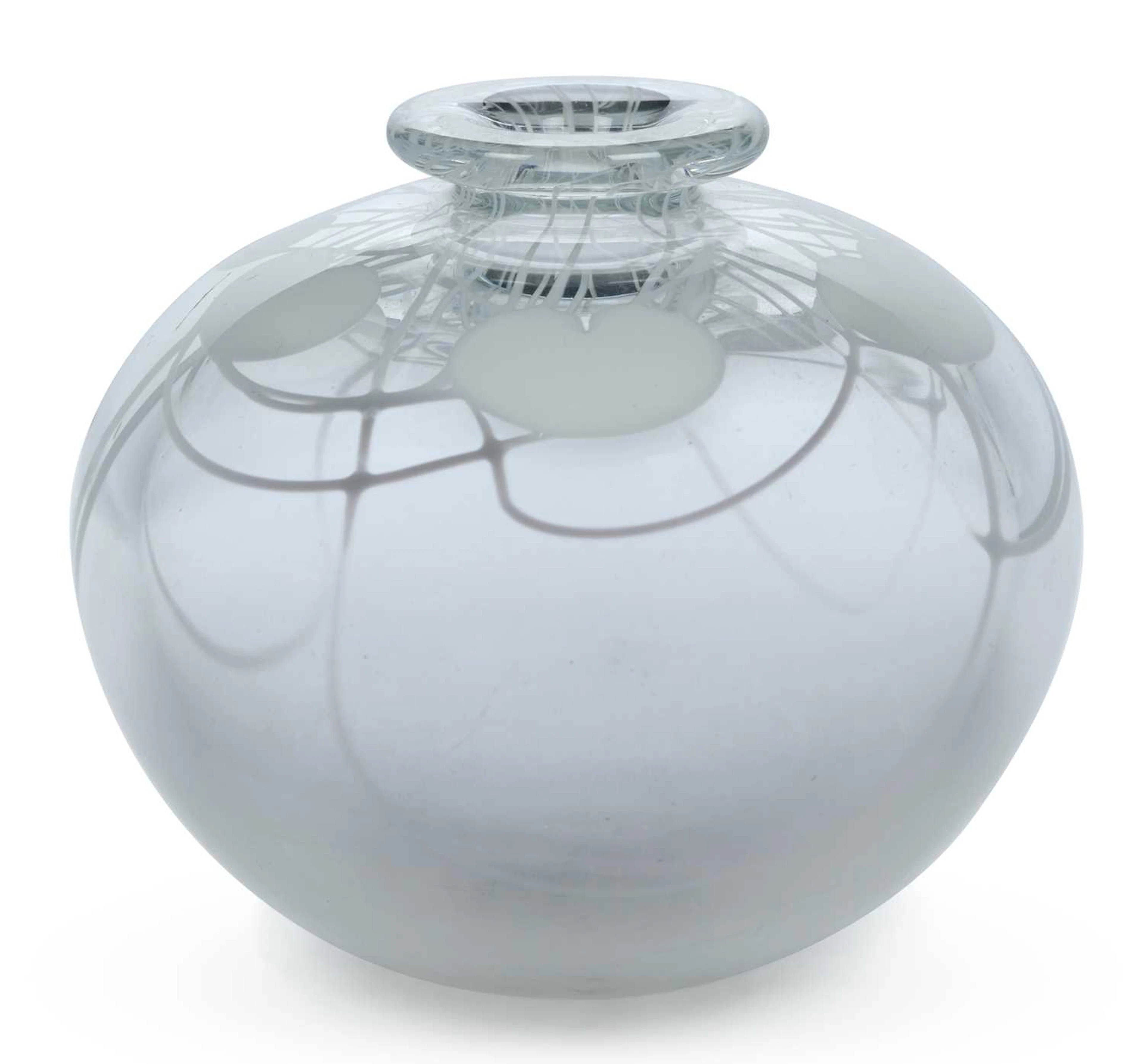 A STUDIO GLASS VASE BY MARY ANGUS 20TH CENTURY